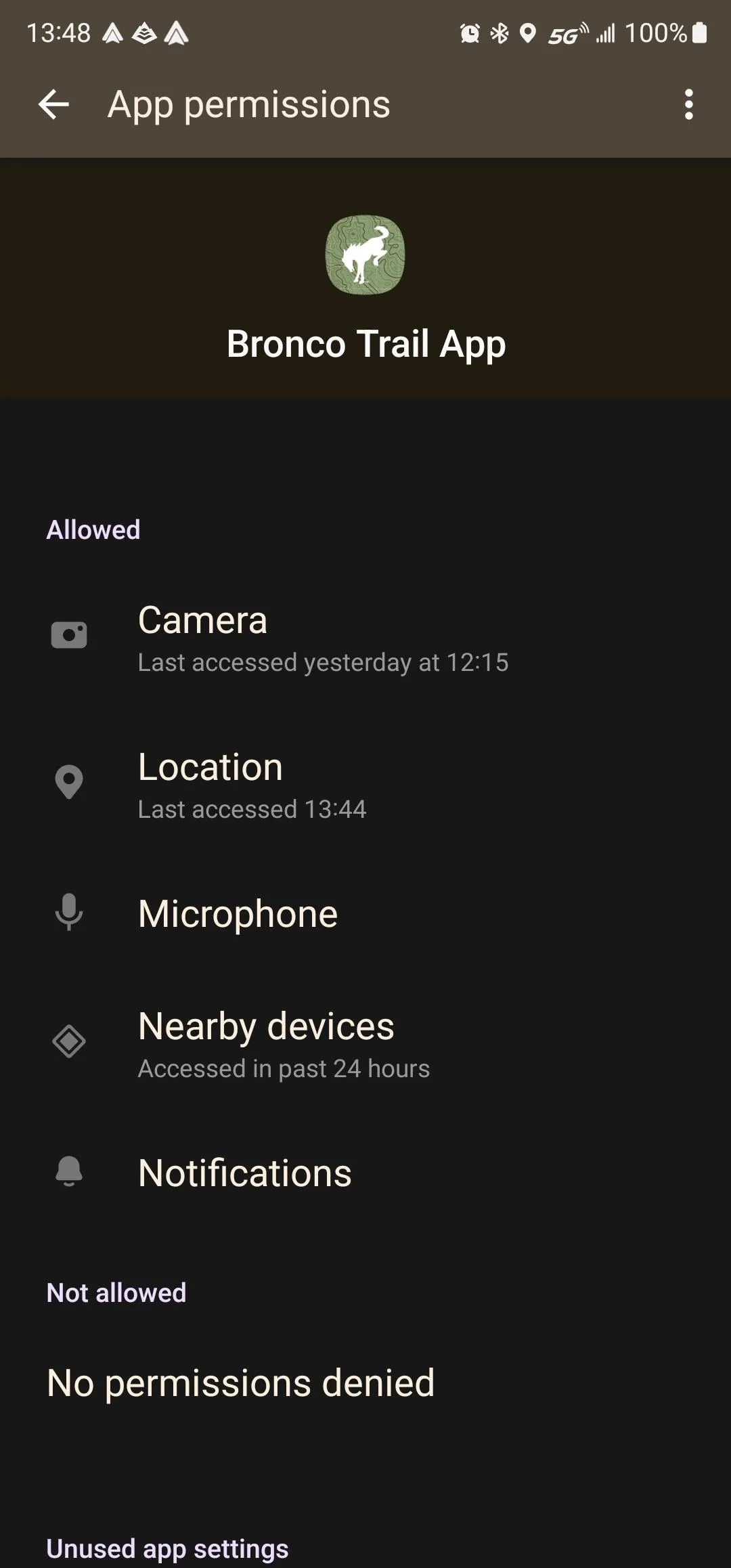 Ford Bronco Bronco Trail App Finally Released! 📲 Screenshot_20230503_134825_Permission controller