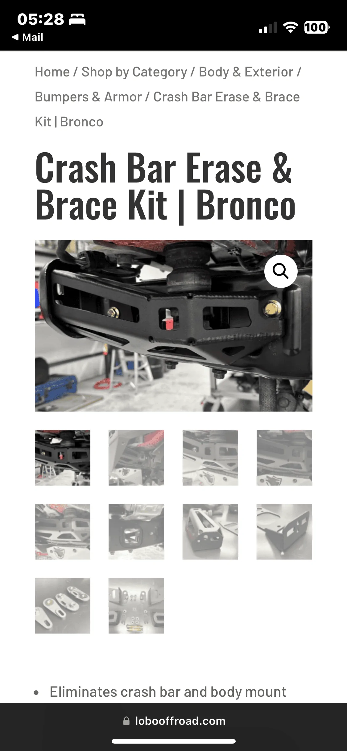 Ford Bronco LOBO crash bar delete! IMG_1141