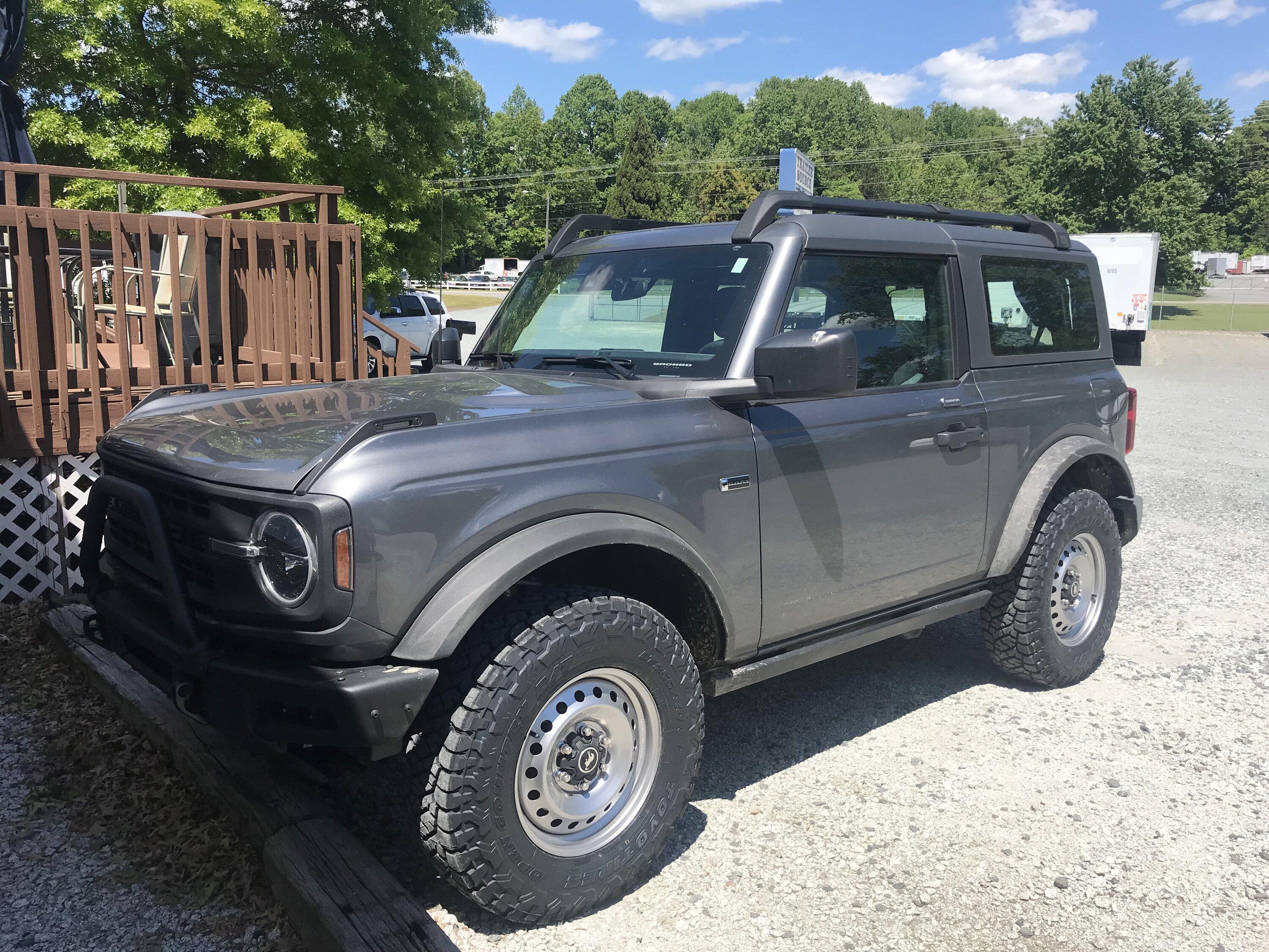 Ford Bronco Toyo Trail RT 255/80R17E with painted Black Diamond Steel Take-offs. IMG_2334