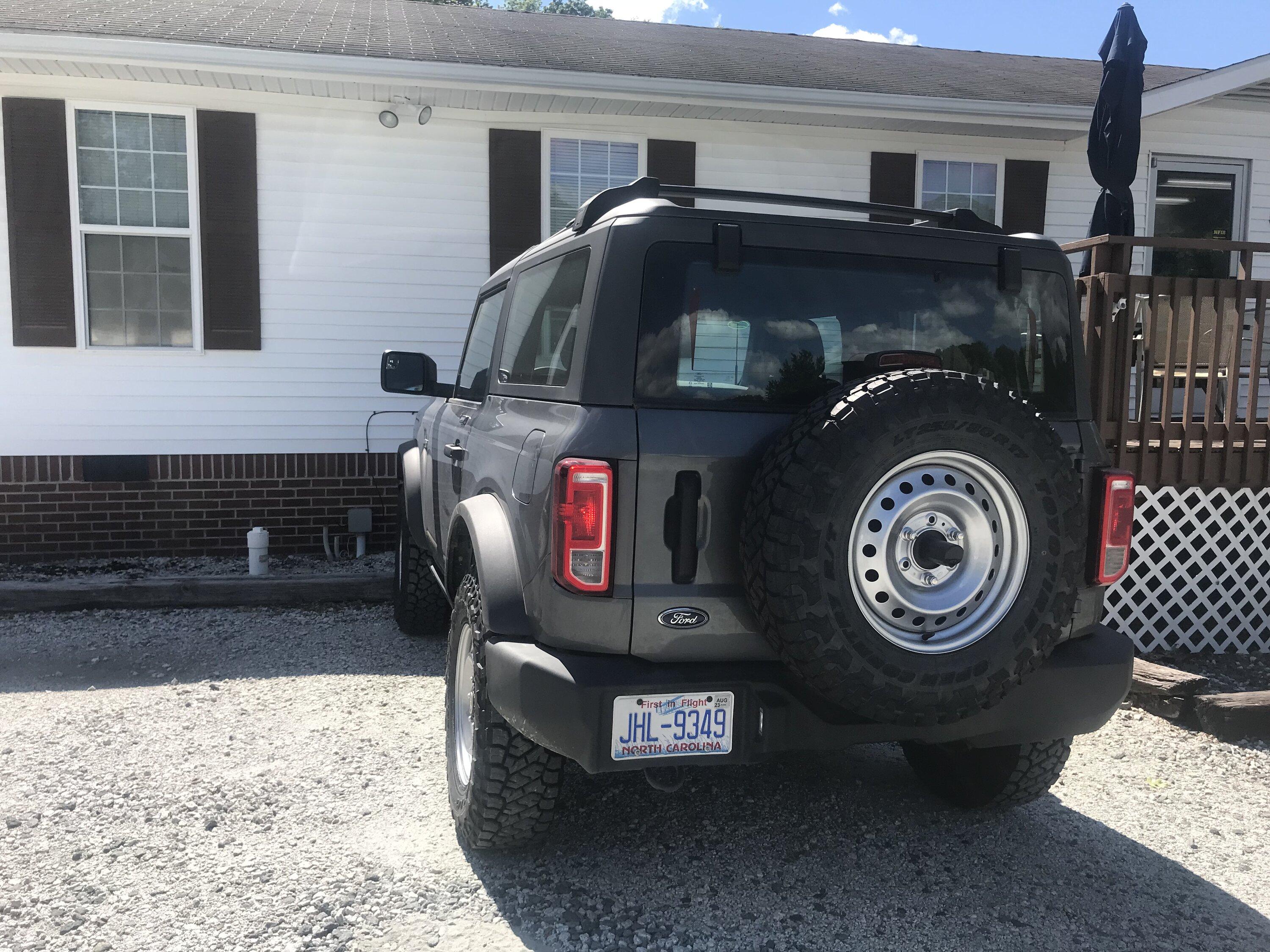 Ford Bronco Toyo Trail RT 255/80R17E with painted Black Diamond Steel Take-offs. IMG_2336