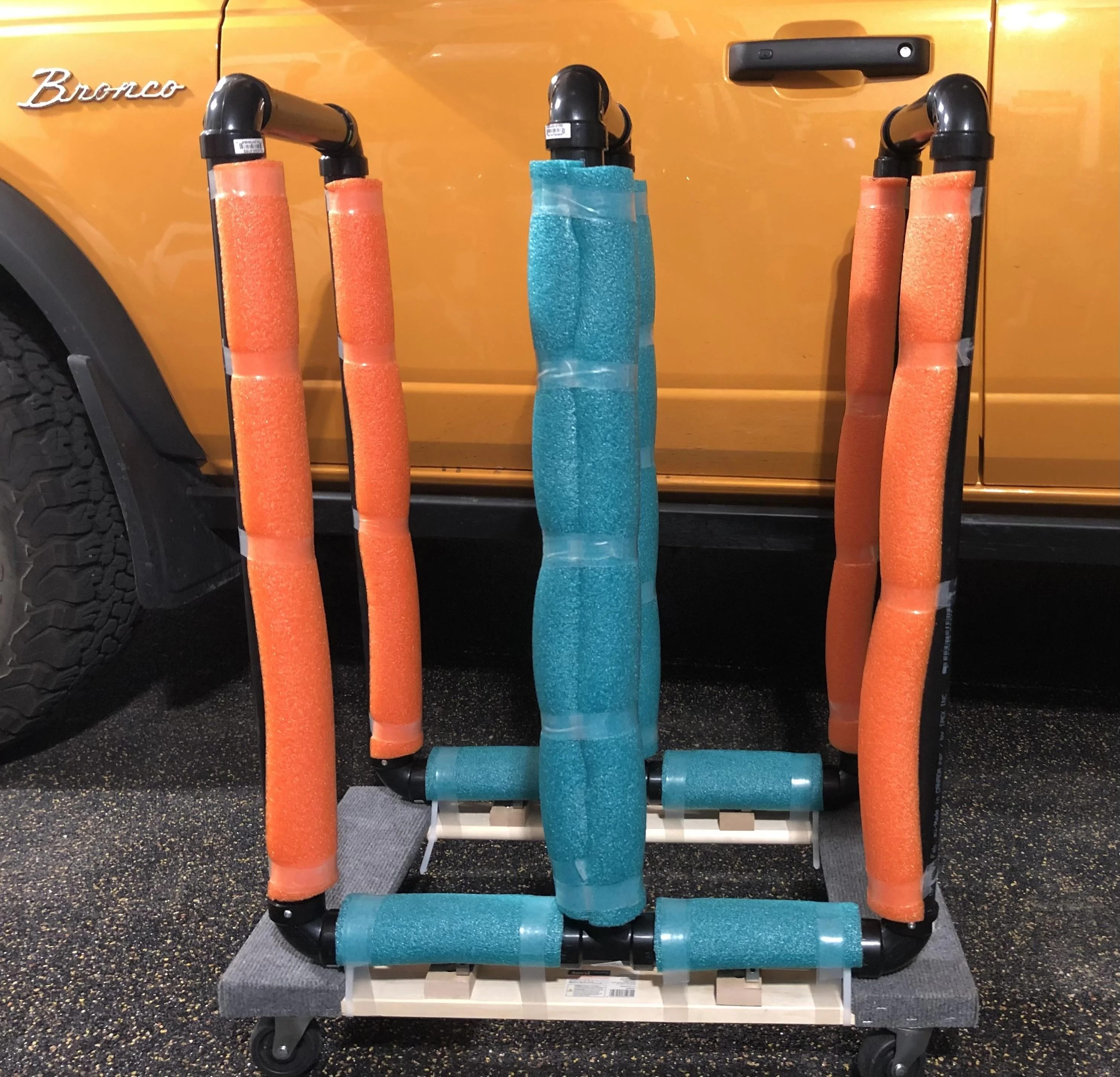 Ford Bronco Door Storage Holder PVC Cart for Garage - DIY Instructions & Photos IMG_0929