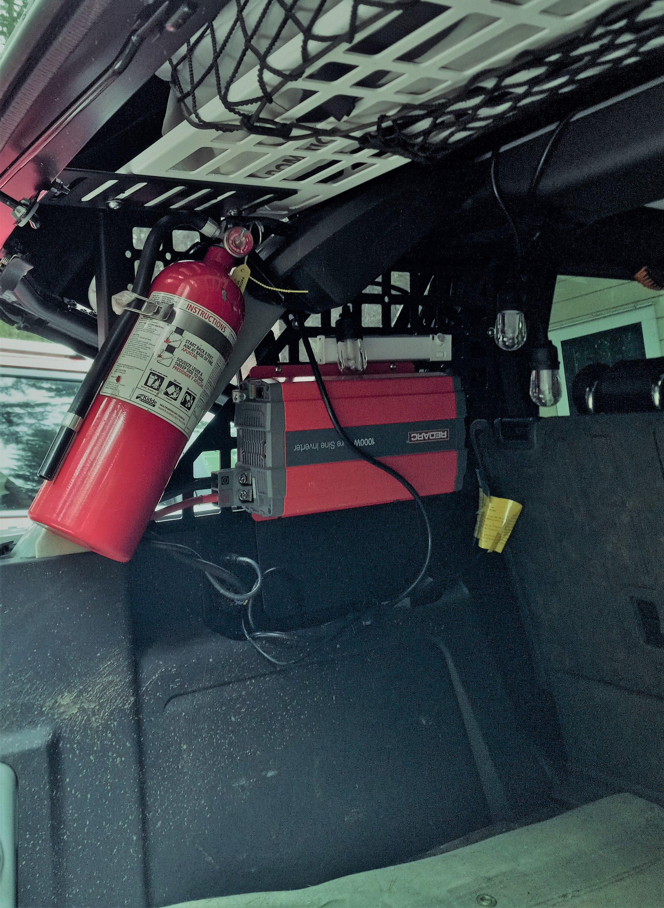 Ford Bronco Fire extinguisher recommendations? Rear mounted options? fire ext driver.side.2