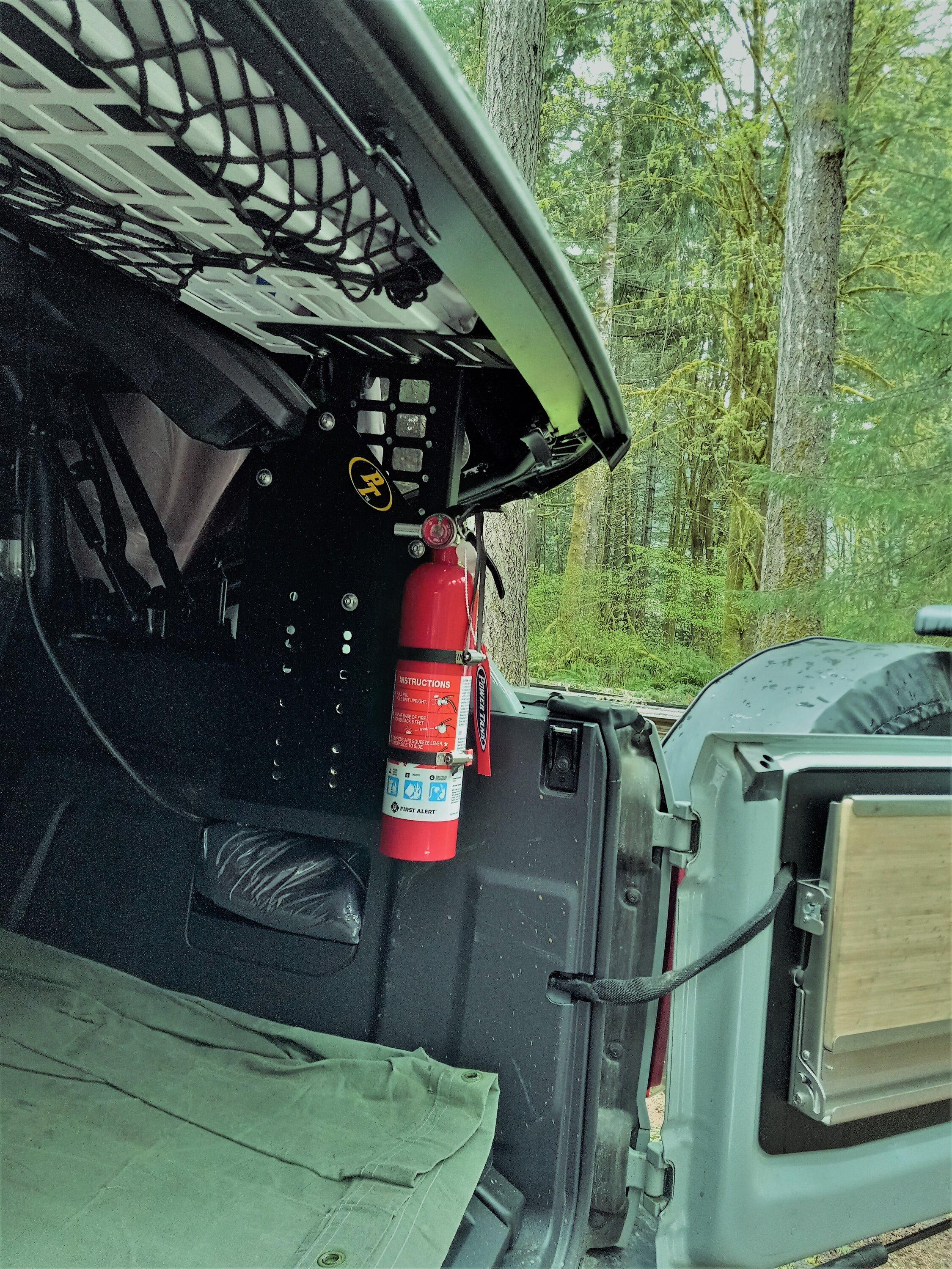 Ford Bronco Fire extinguisher recommendations? Rear mounted options? fire ext passenger.side.2