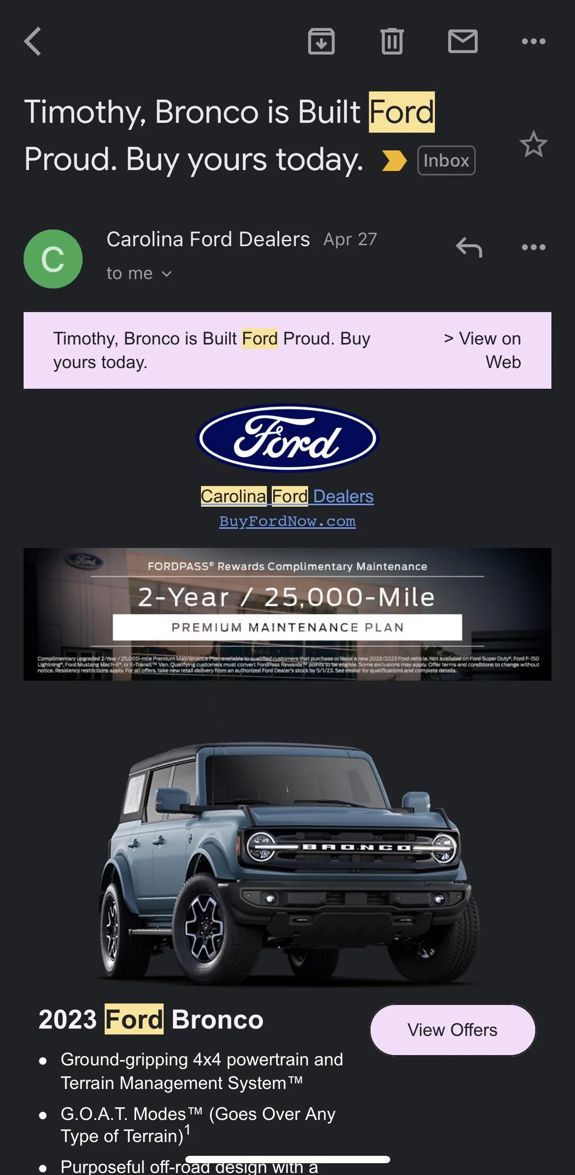 Ford Bronco Just got bamboozled by Ford 31C8DC48-5DA7-450D-8655-216C369D2057