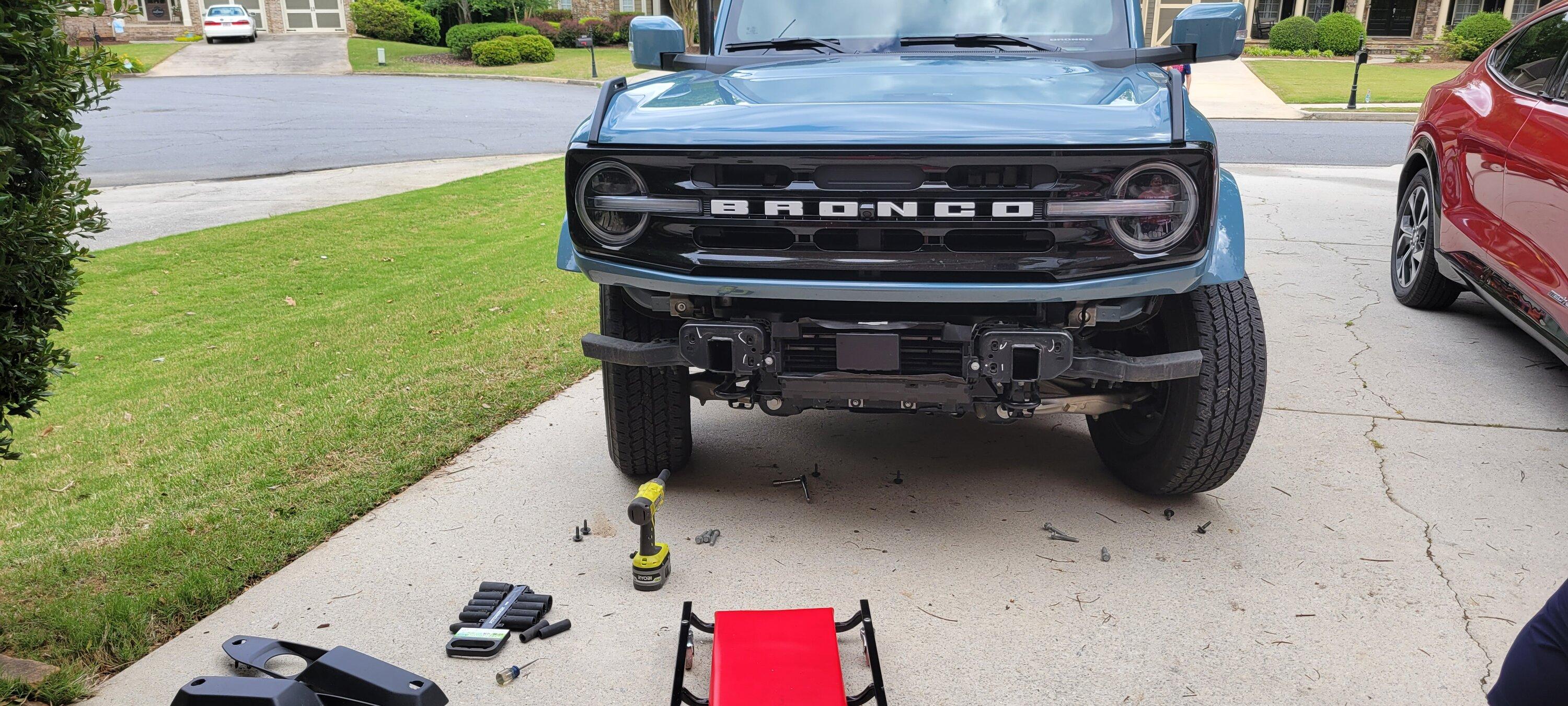 Ford Bronco Plastic bumper and Skid to Modular bumper 20230506_160756
