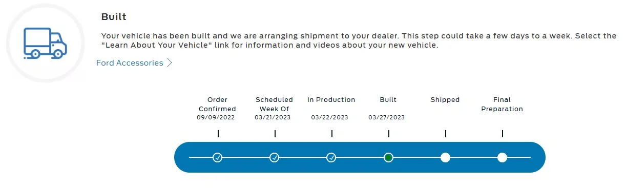 Ford Bronco 3/20/2023 Build Week with spreadsheet BroncoCaptur