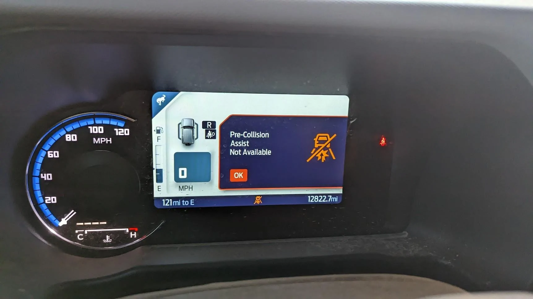 Ford Bronco Pre-collision camera issues PXL_20230508_130743092