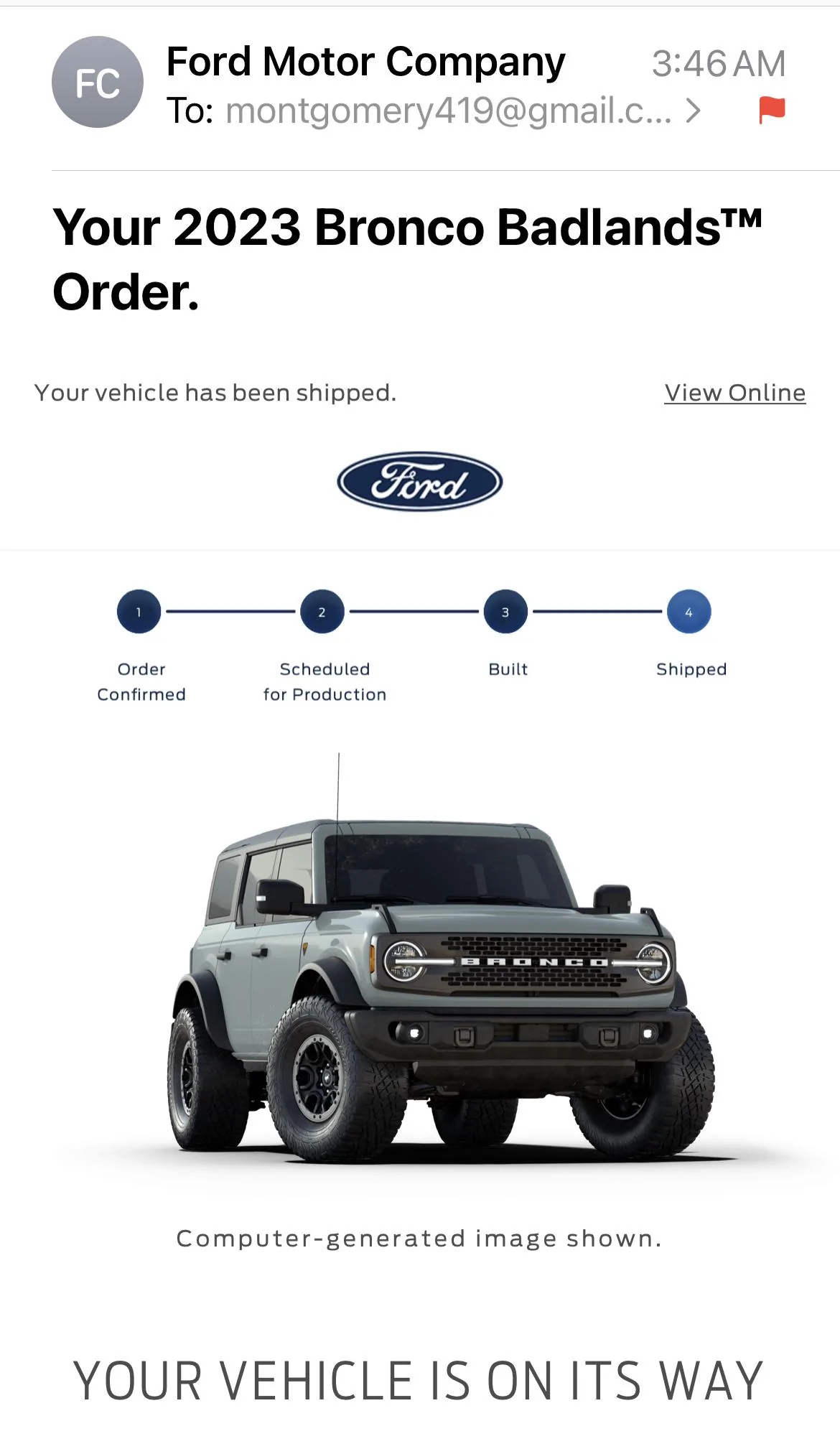 Ford Bronco 04/17/2023 Build Week IMG_1397