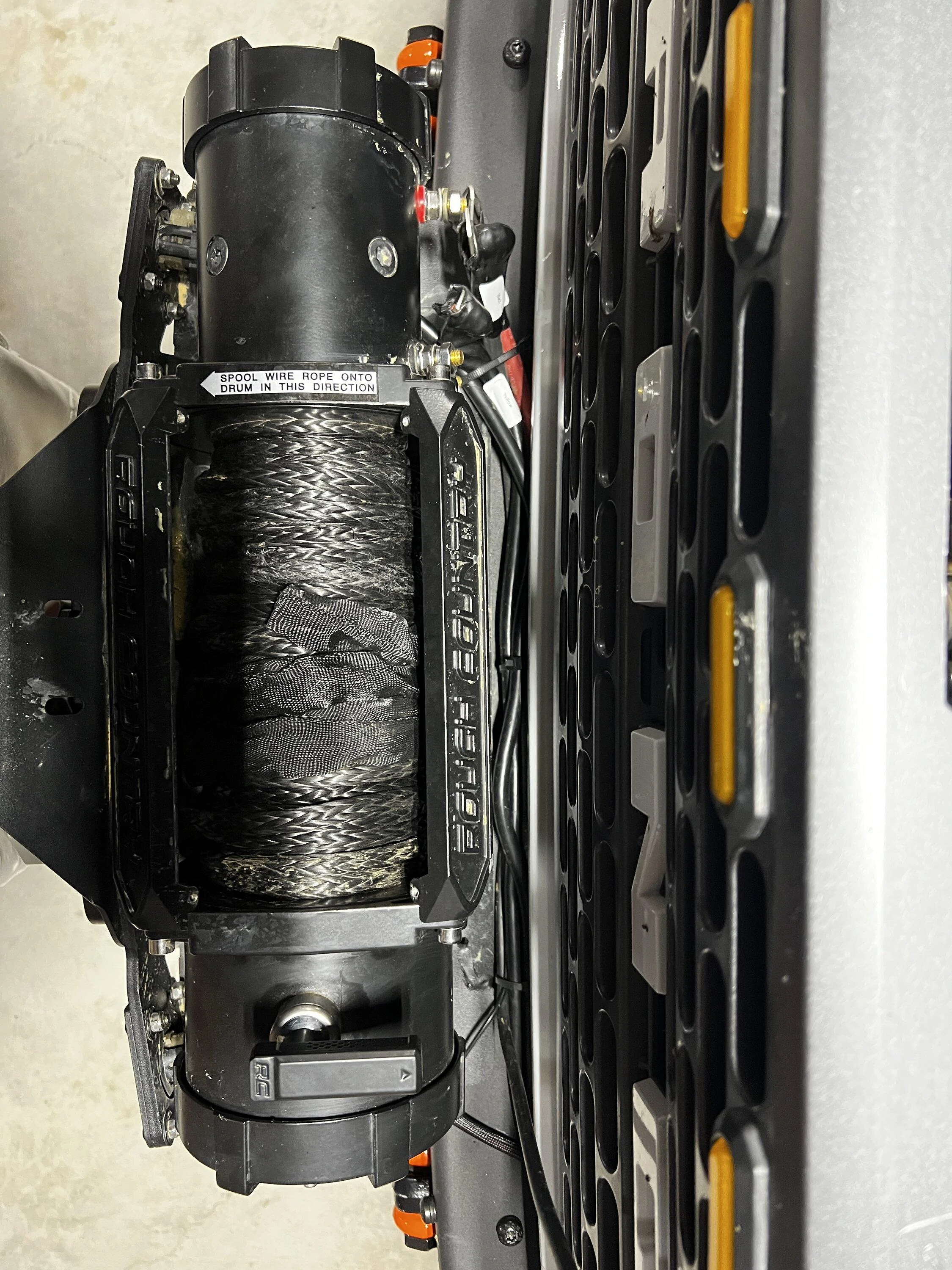 Ford Bronco Damage while using winch on improperly installed Rough Country High Mount 74808870-4CFB-4B52-A86D-4F3D6B279D52