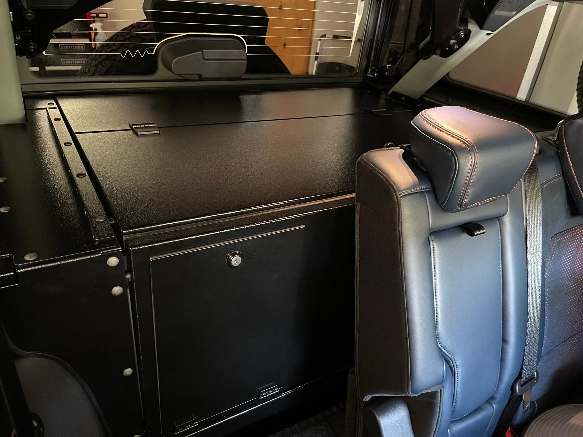 Ford Bronco Diabolical slipstream and cargo slide 2.0 install in Bronco Raptor, with no rattle mod. IMG_5485
