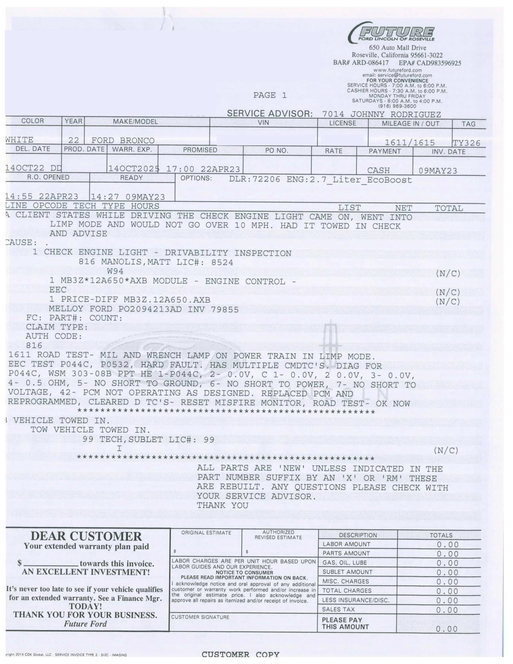 6th Gen Bronco Bad PCM (Powertrain Control Module) | Bronco6G - 2021 ...