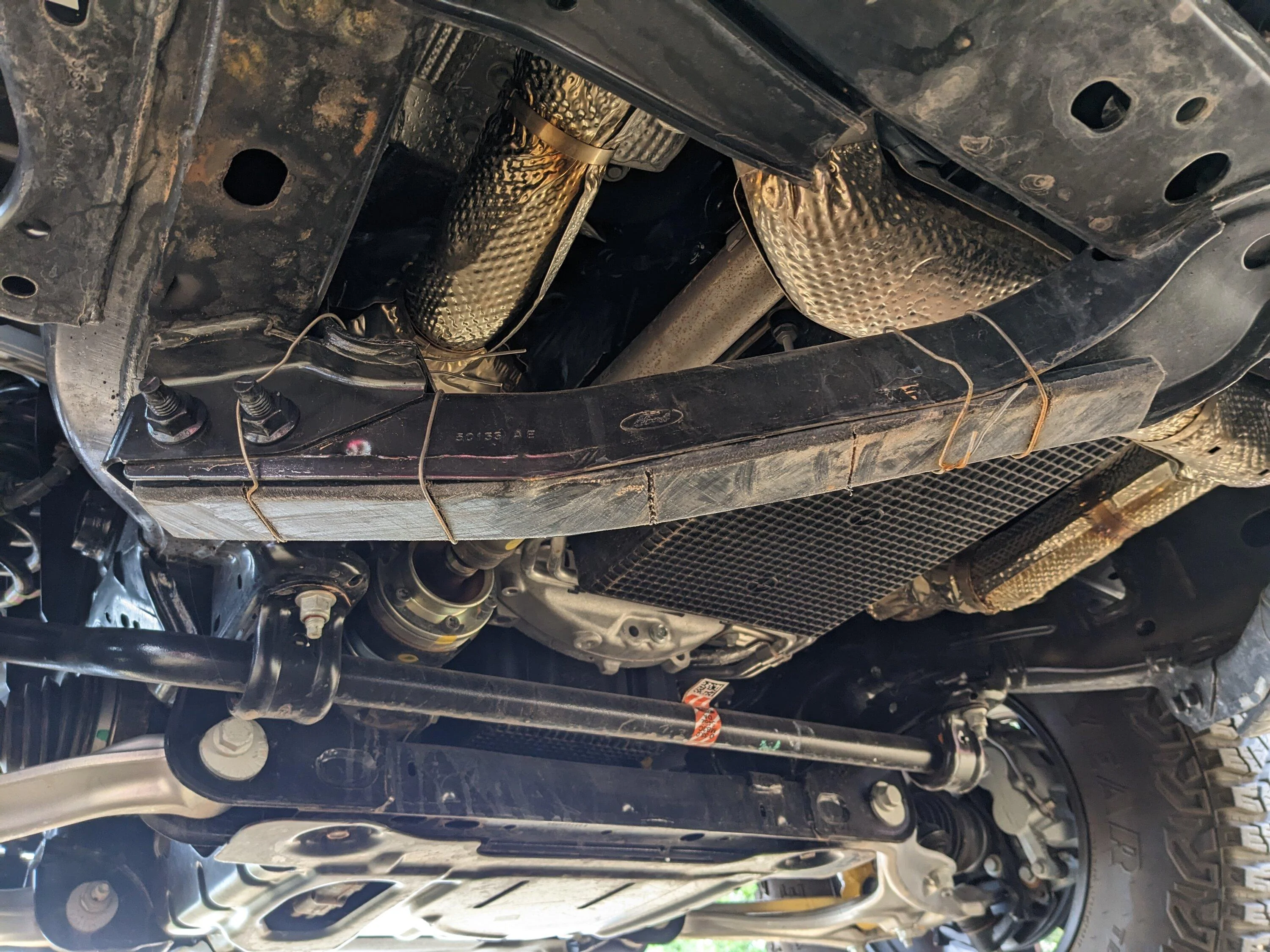 Ford Bronco Transmission crossmember braces - improve or remove? PXL_20230510_224116903