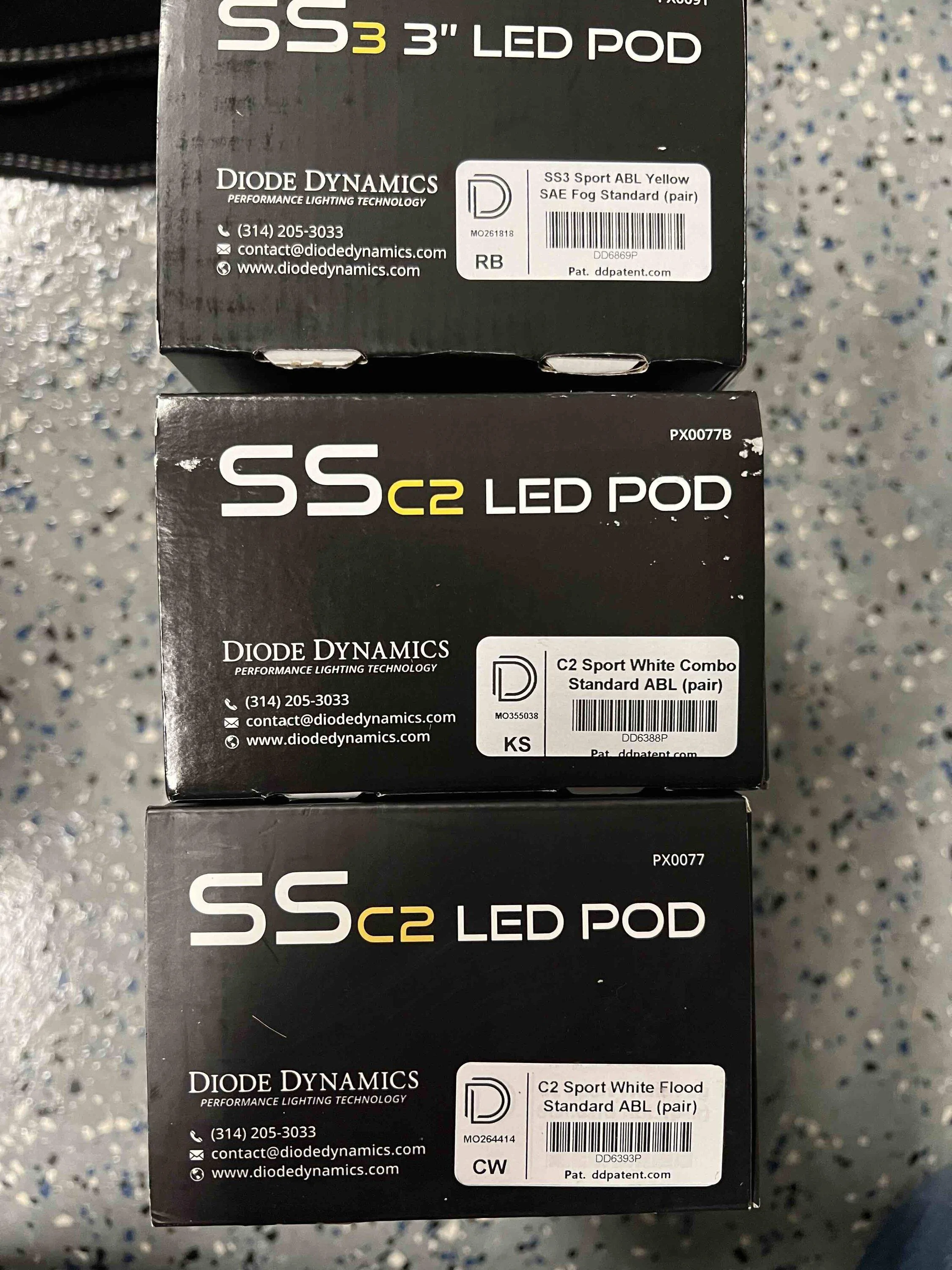 Ford Bronco New Diode Dynamic Triple Fog Light Kit DD Light