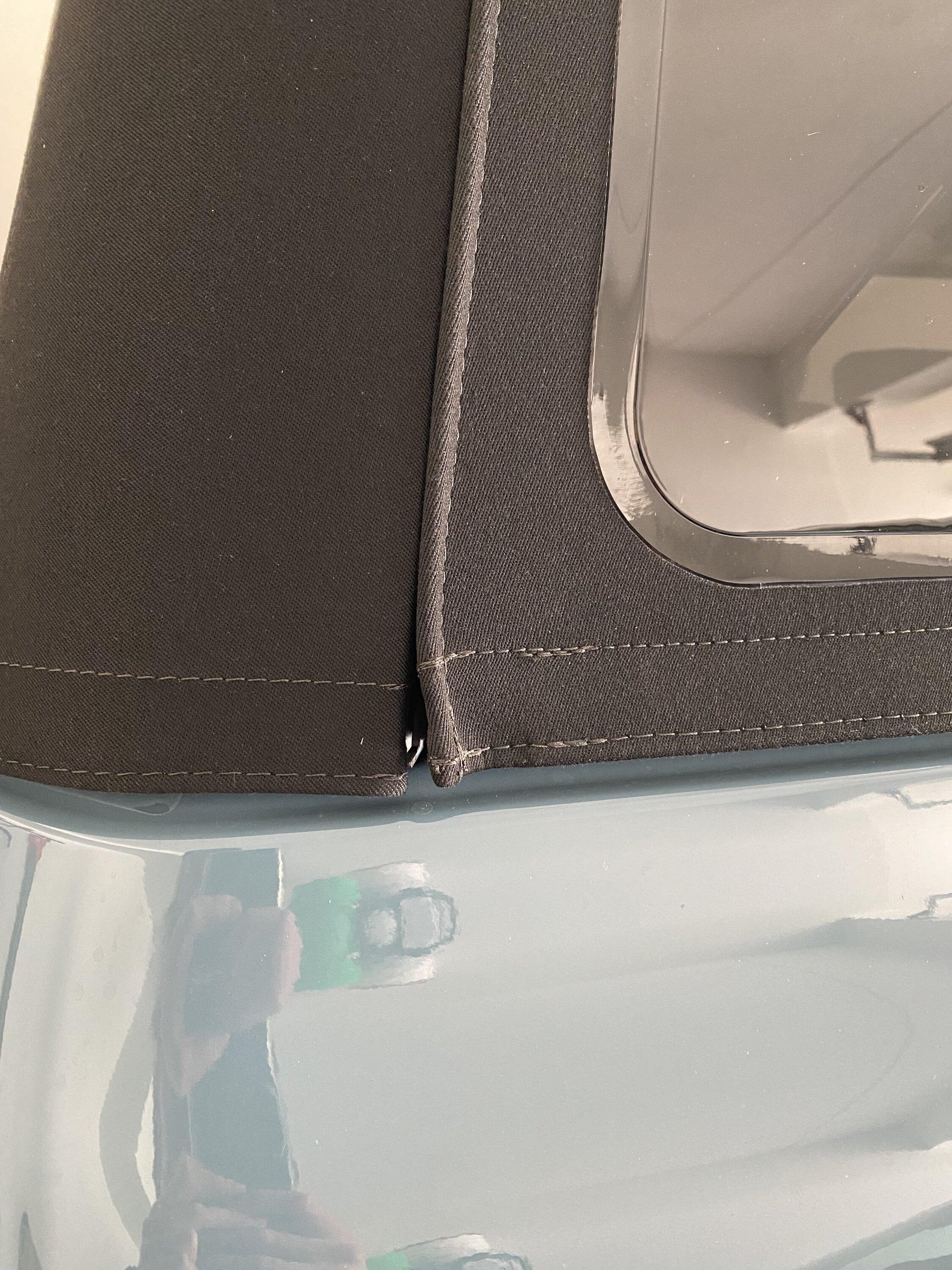 Ford Bronco Soft top rear window corner sticks out IMG_6557