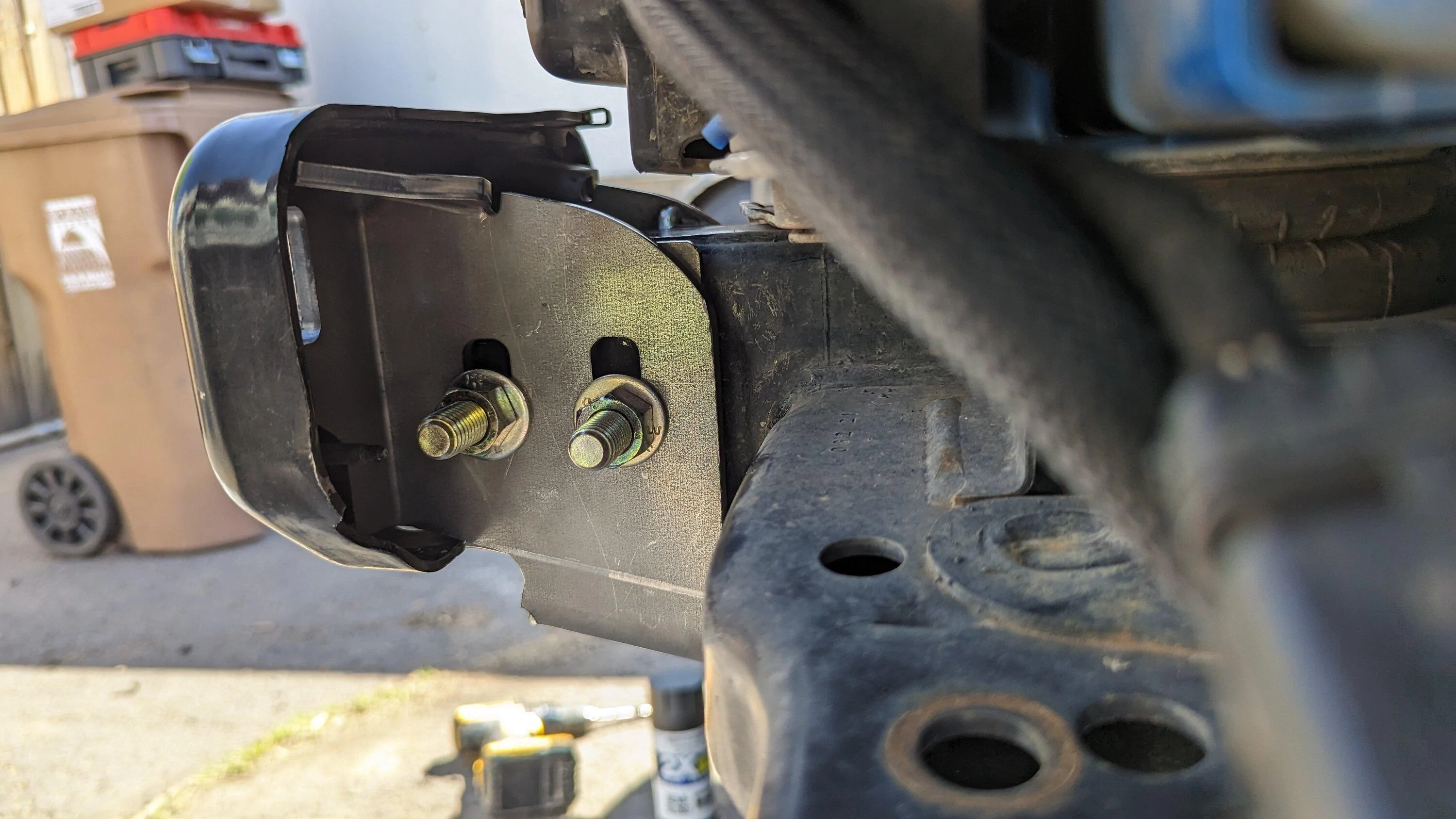 Ford Bronco Damage while using winch on improperly installed Rough Country High Mount PXL_20230513_214040715