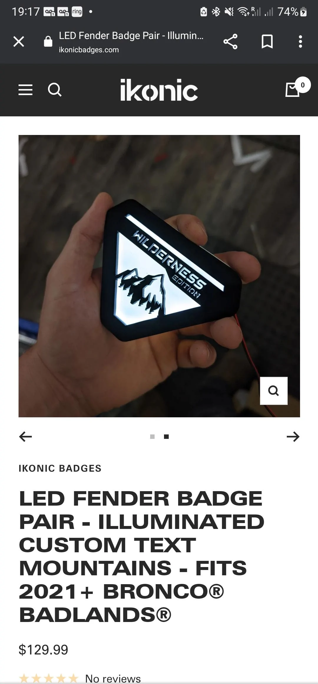Ford Bronco Bronco Illuminated Fender Badge Screenshot_20230514_191752_Chrom