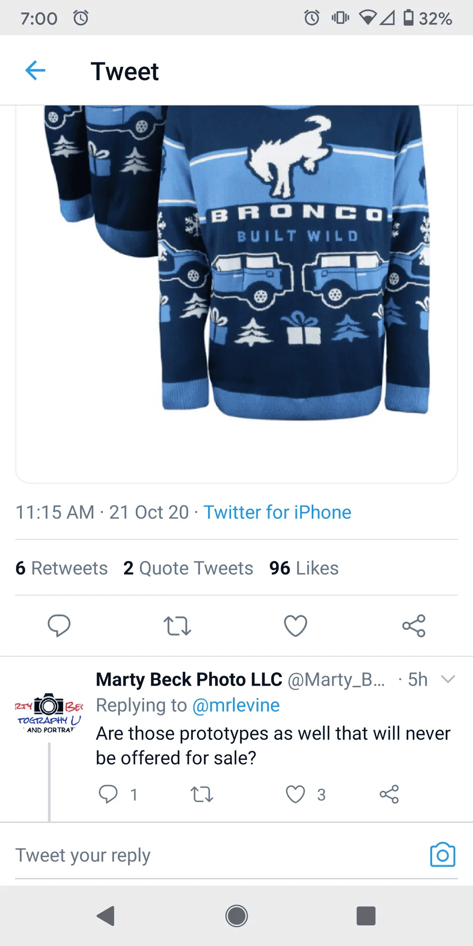 Ford Bronco The Holiday Bronco Sweater Is Here! Screenshot_20201021-190017
