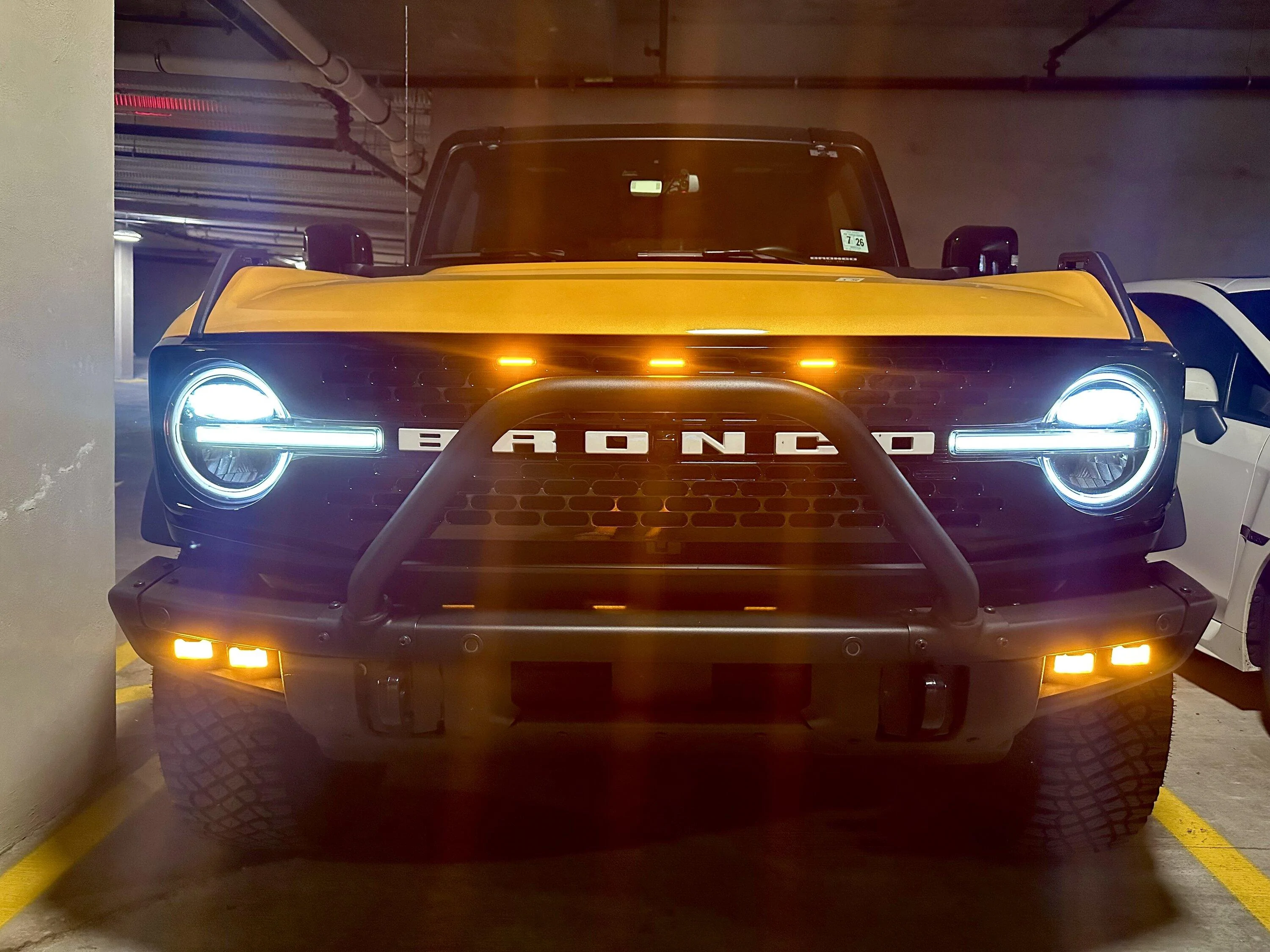 Ford Bronco Raptor With Rtr Grill Installed Raptor Style LED's in Grille | Bronco6G - 2021+ Ford Bronco ...