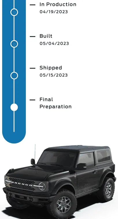 Ford Bronco Bronco Build Week 4/10/2023 1684266004643