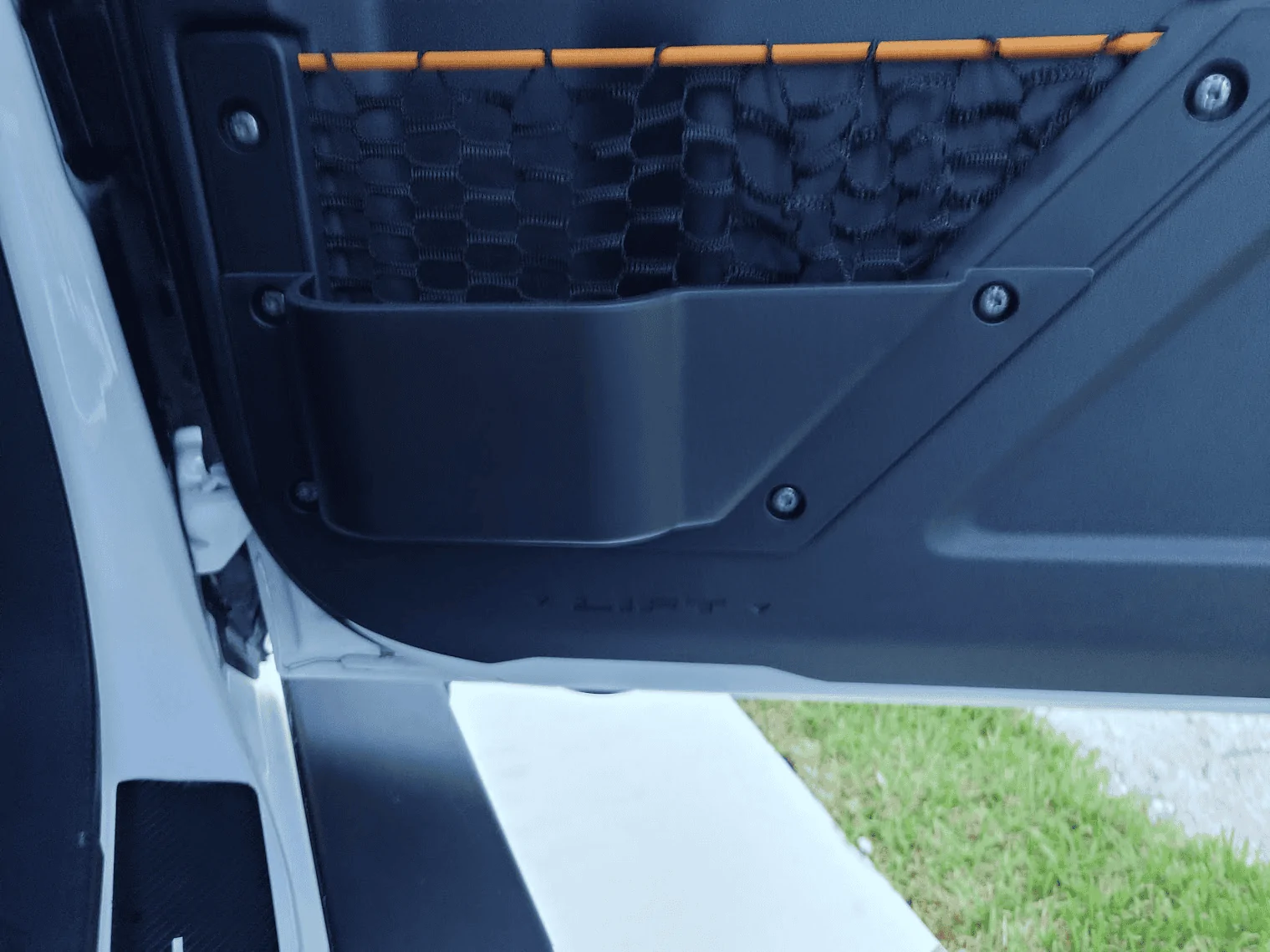 Ford Bronco Door cup holder/lock box interest 1684347205404
