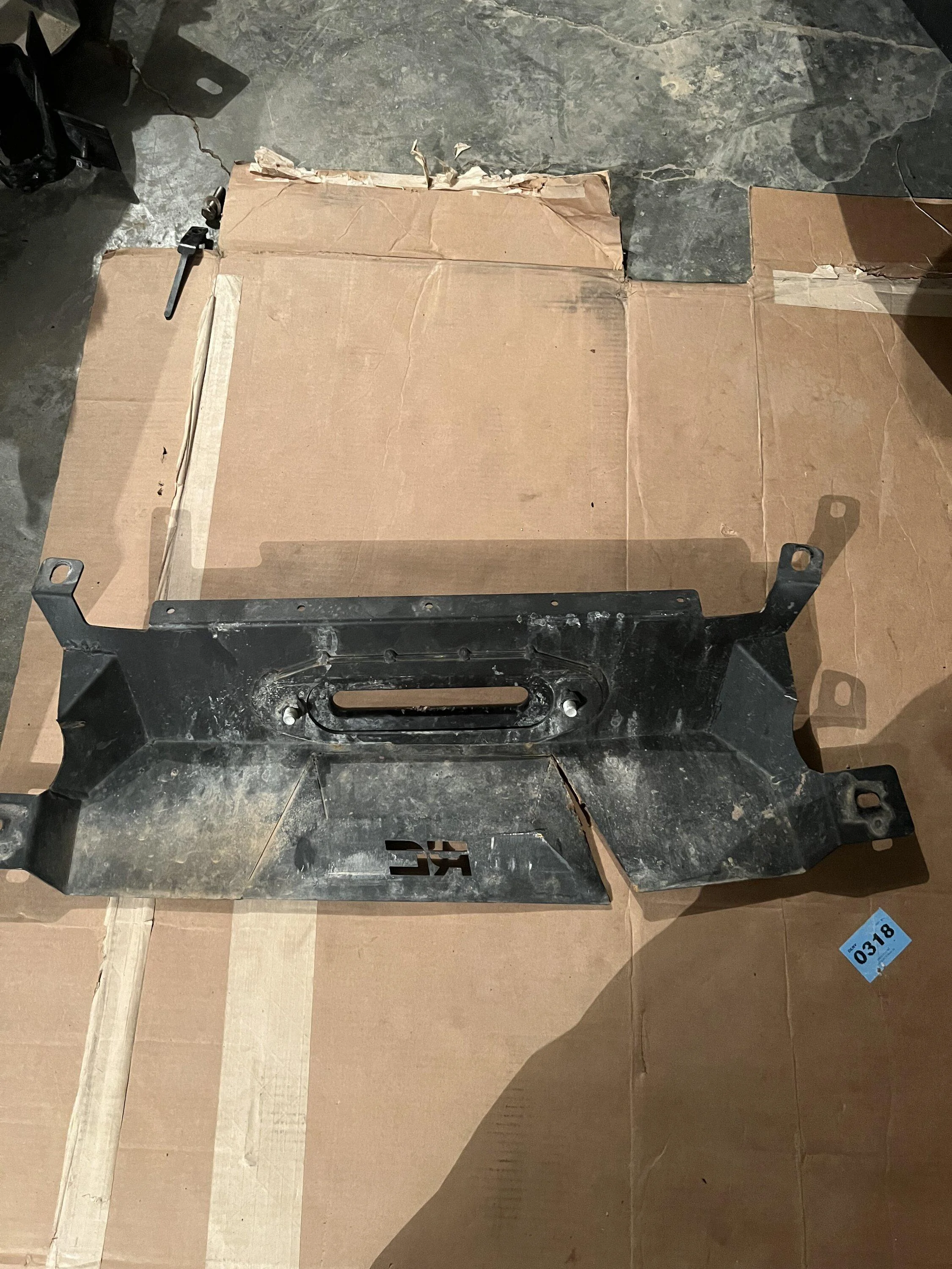 Ford Bronco Lobo hidden winch mount installed IMG_3408