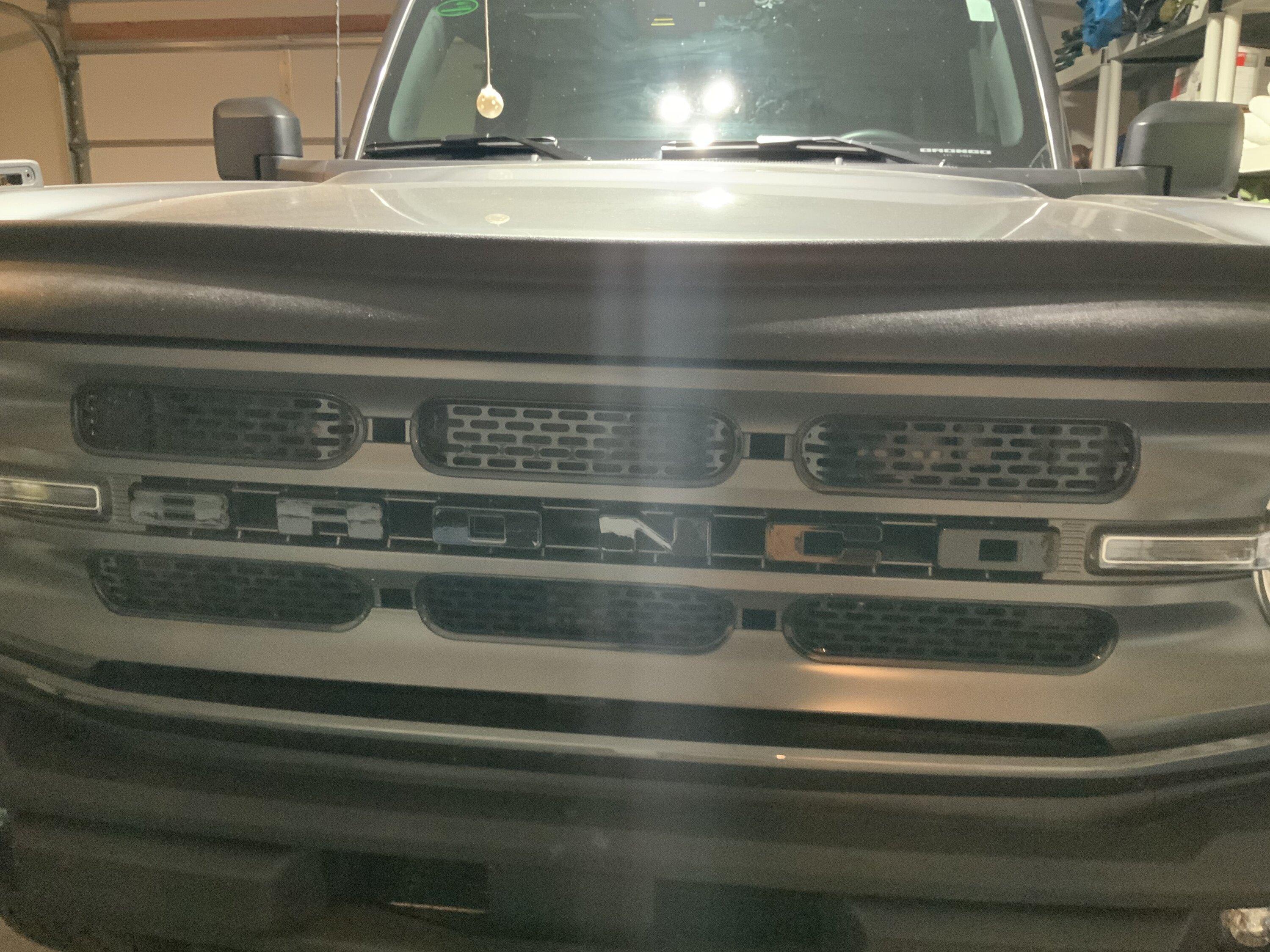Ford Bronco Mesh grill inserts installed on Big Bend IMG_0036