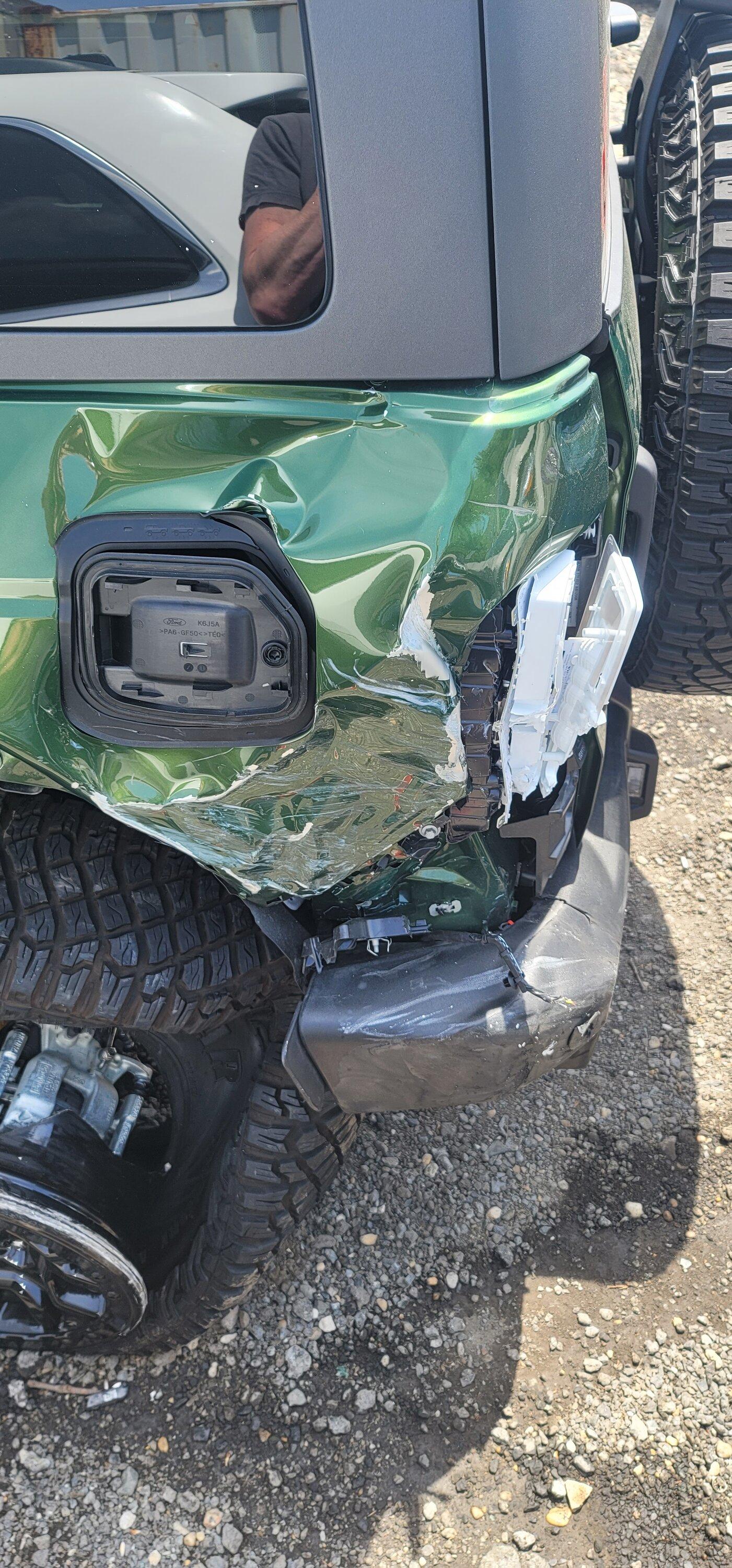 Ford Bronco Hit by a Jeep running from police. Is this a total? 20230520_122153-