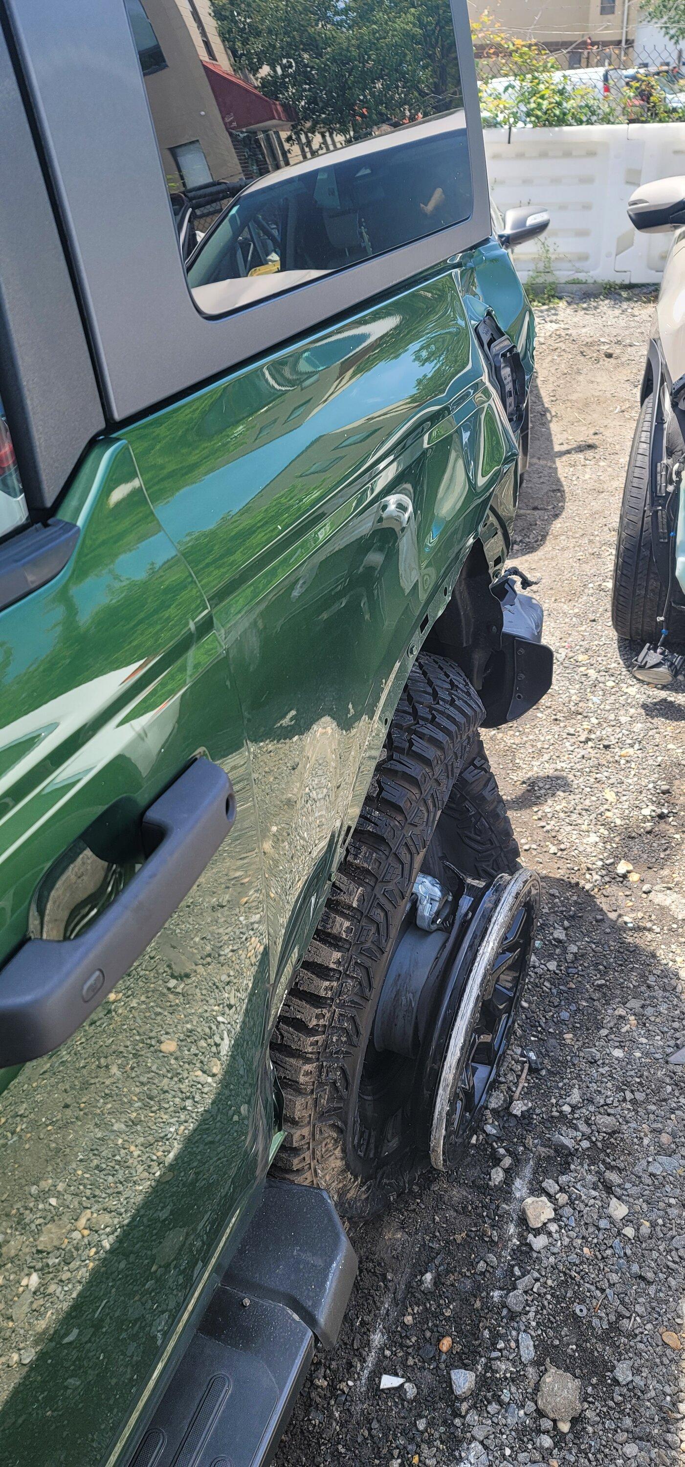 Ford Bronco Hit by a Jeep running from police. Is this a total? 20230520_122146-