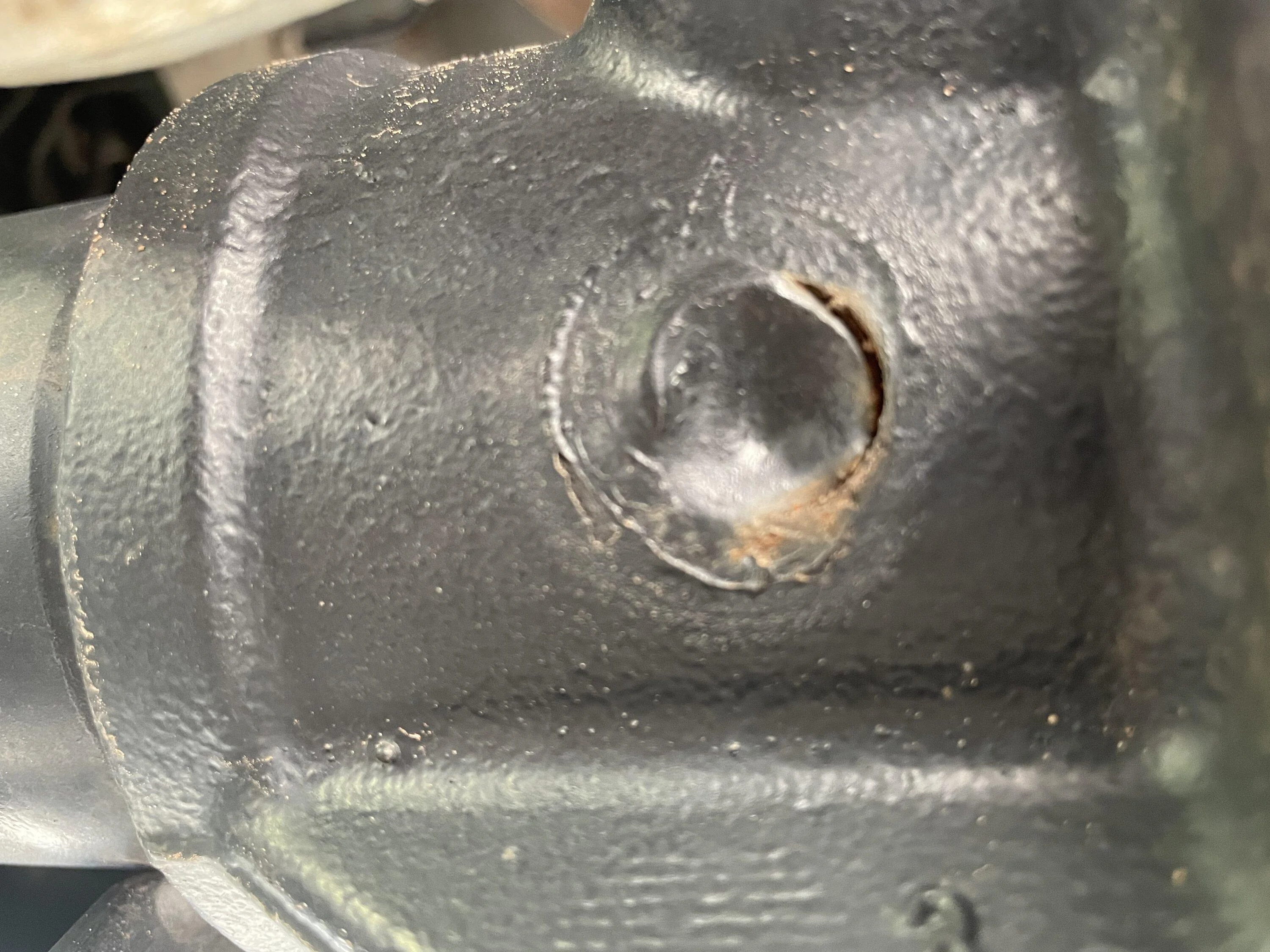 Ford Bronco Plug welds stock suspension IMG_1471