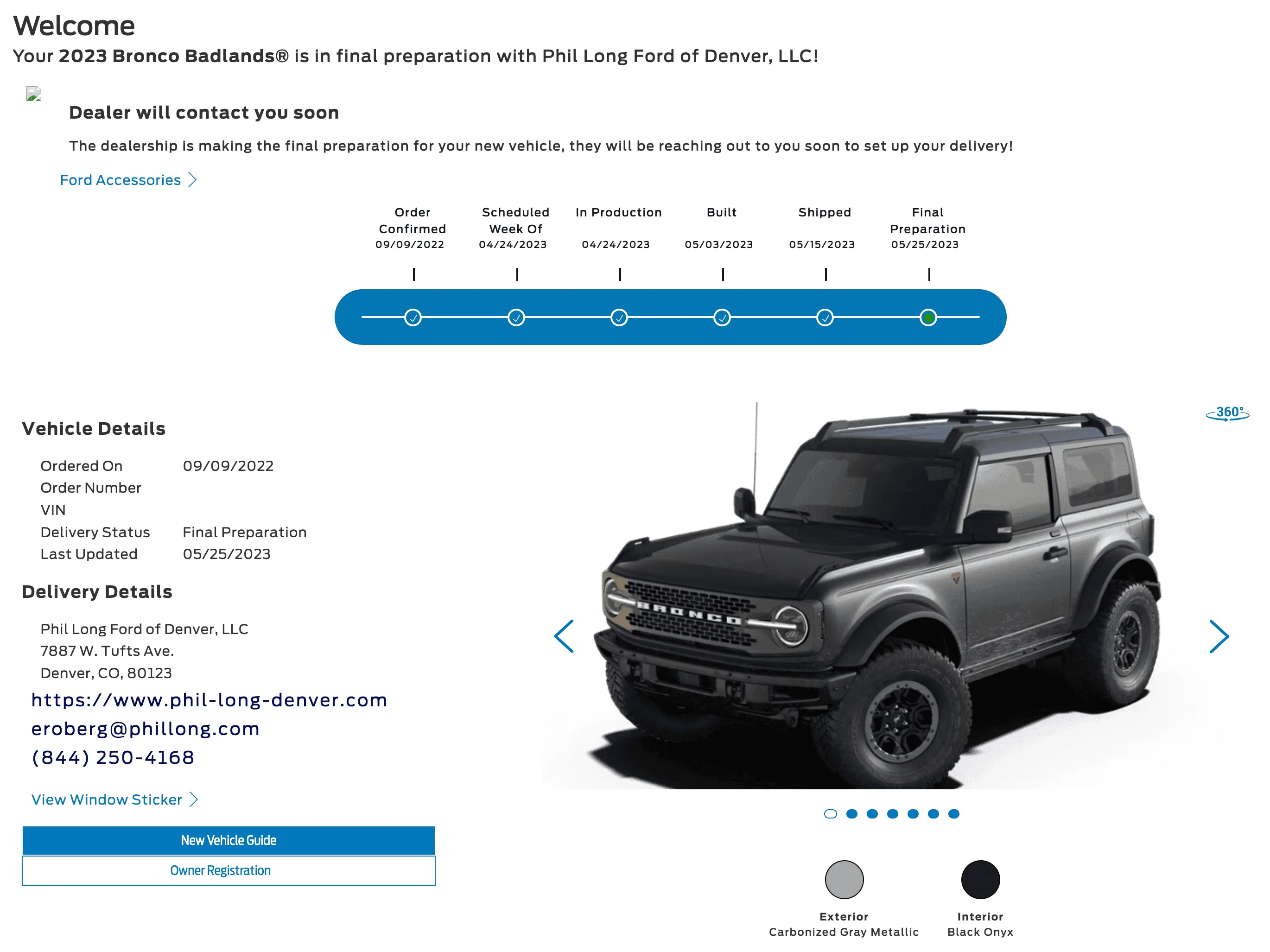 Ford Bronco 4/24/2023 Build Week 1685026993923