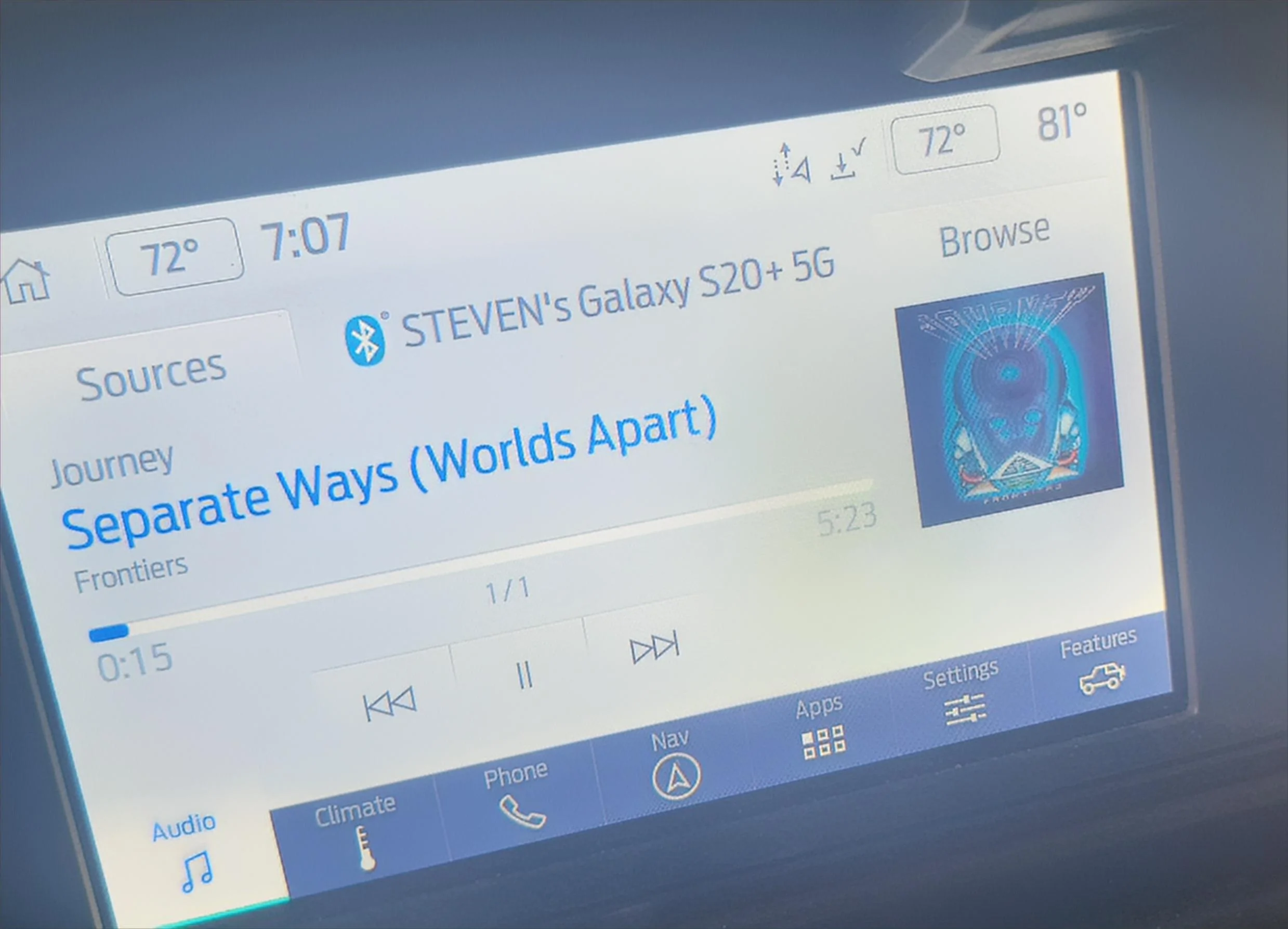 Ford Bronco Album Art on Sync 4 20230527_190705