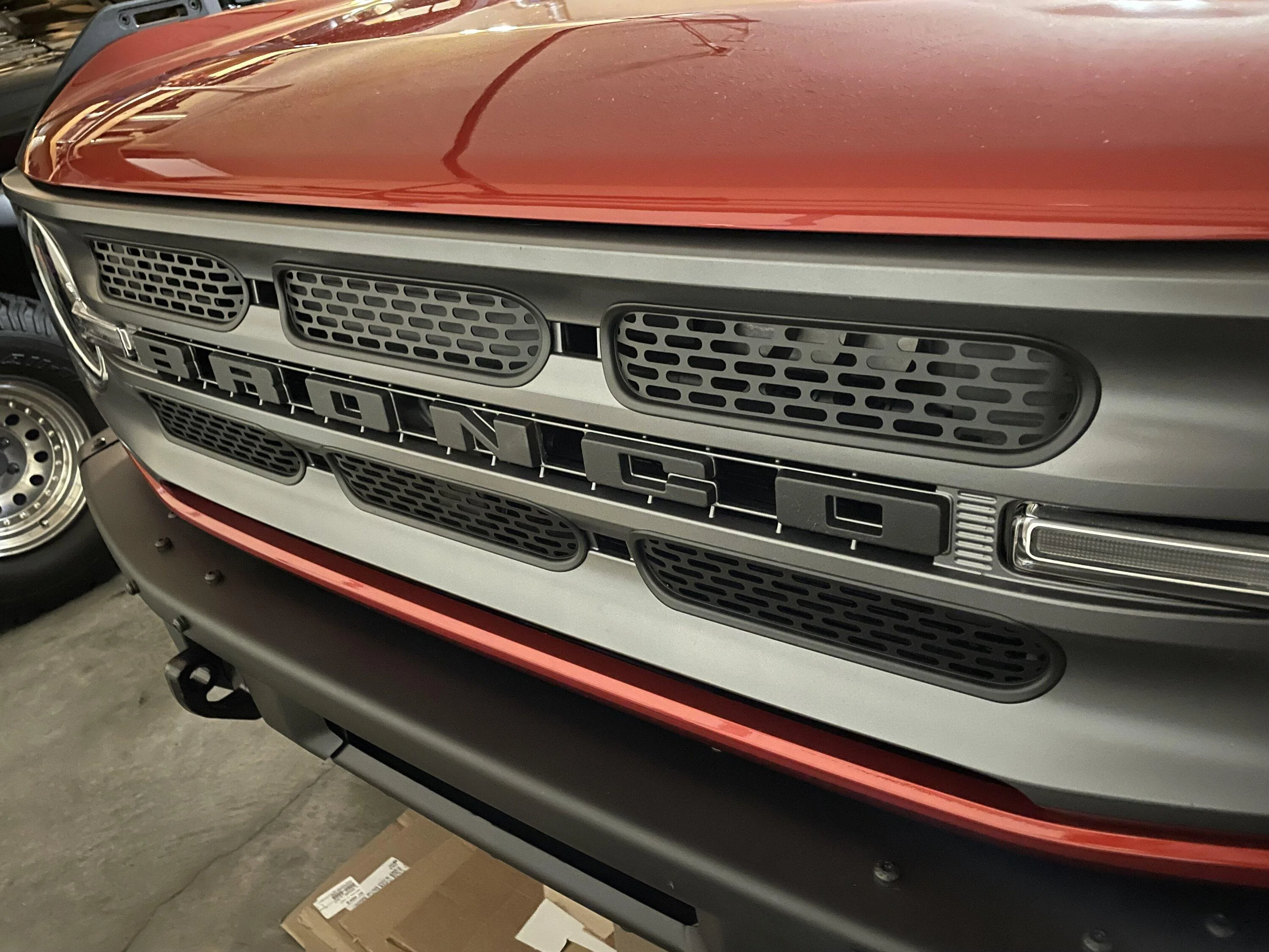 Ford Bronco Mesh grill inserts installed on Big Bend IMG_3860
