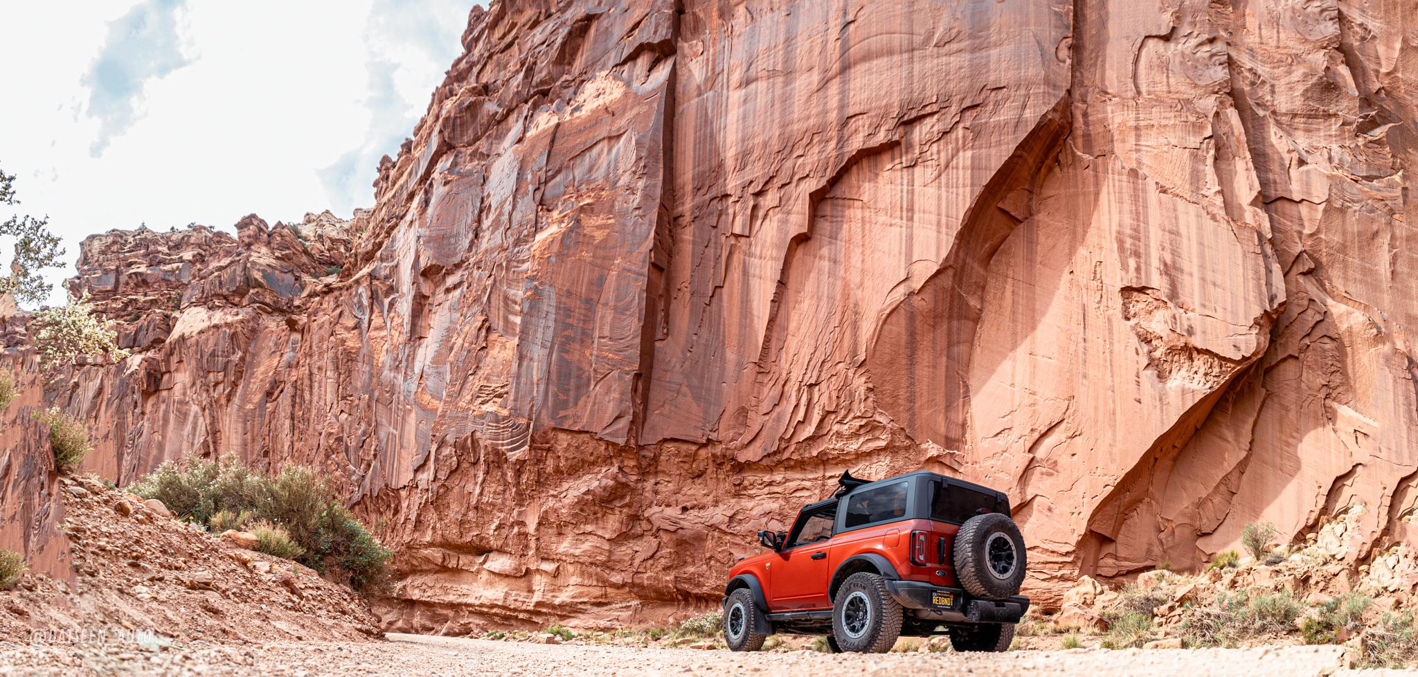 Ford Bronco Red Bandit goes to Moab DSC06794-Pano