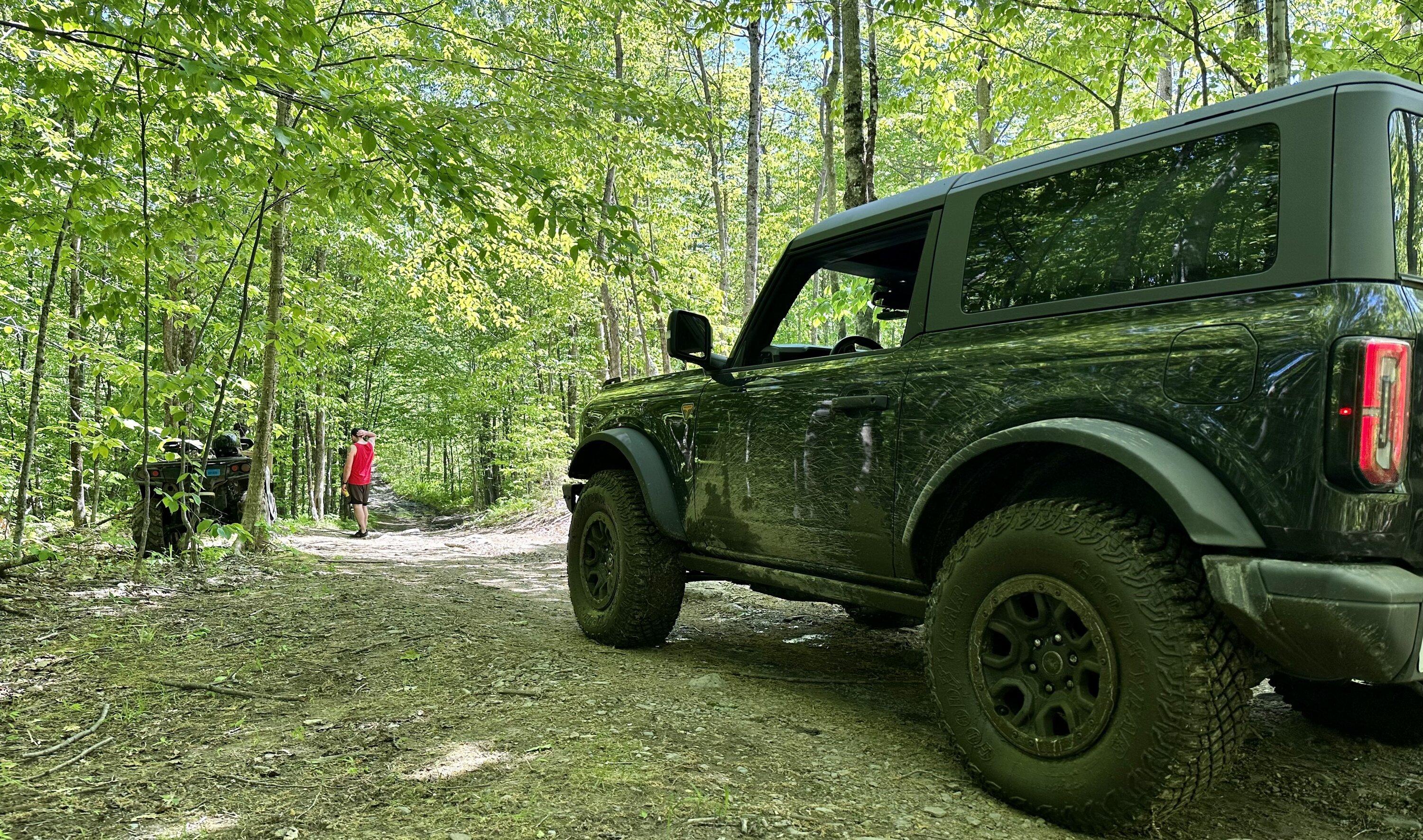 Ford Bronco Memorial Day Vermont off road.. Got some new pinstripes 😂 IMG_6087
