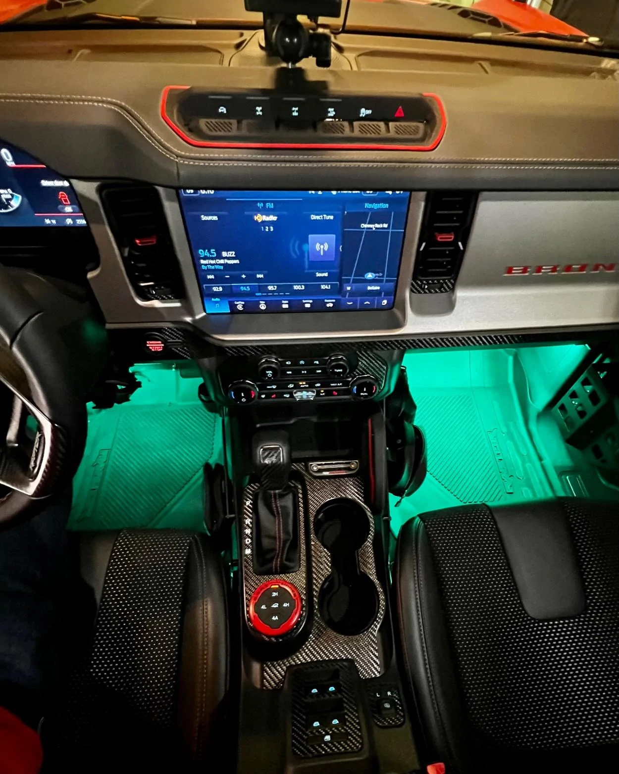 Ford Bronco Interior Code Orange and Carbon Fiber Upgrades in Bronco Raptor IMG_1424