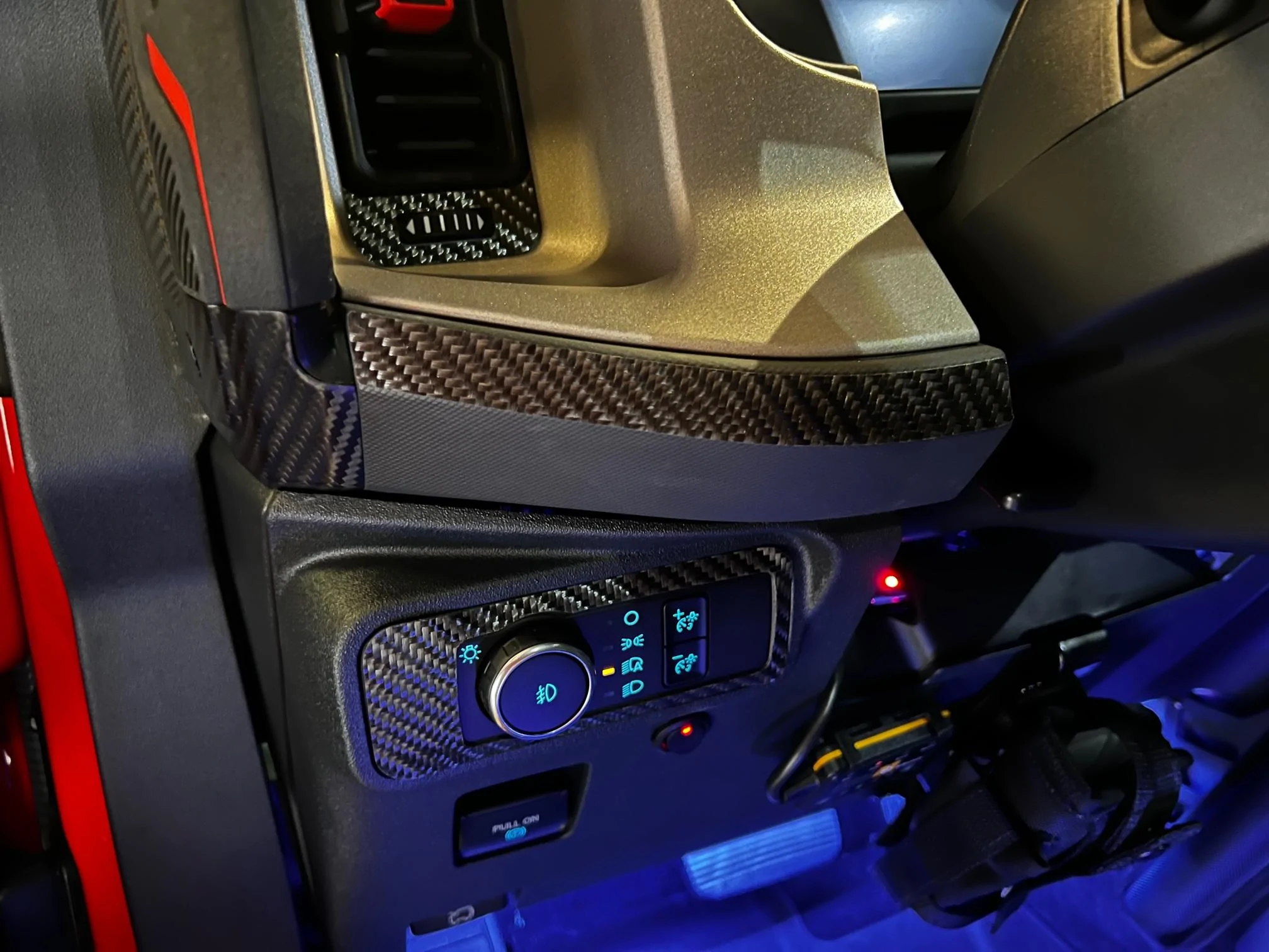 Ford Bronco Interior Code Orange and Carbon Fiber Upgrades in Bronco Raptor IMG_1428