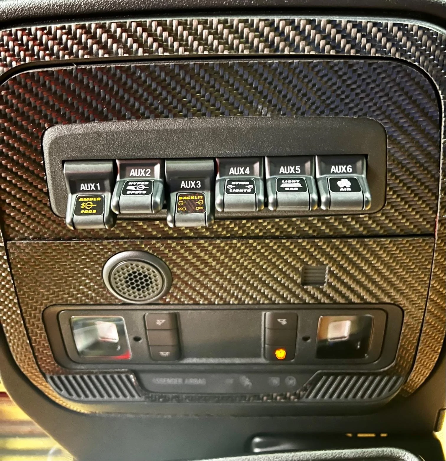 Ford Bronco Interior Code Orange and Carbon Fiber Upgrades in Bronco Raptor IMG_1432