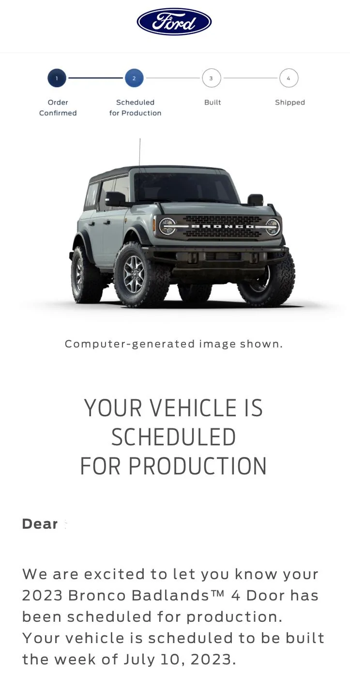 Ford Bronco 📬 6/1/23 Scheduling Emails Now Arriving IMG_1360