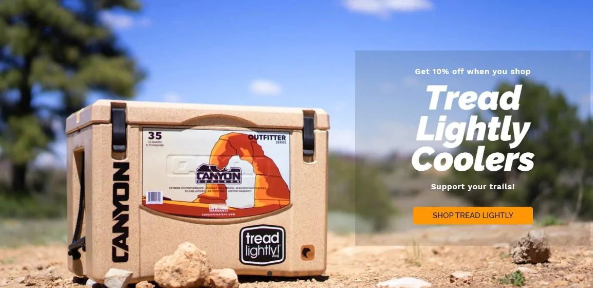 Ford Bronco TREAD LIGHTLY X Canyon Coolers Collab tread