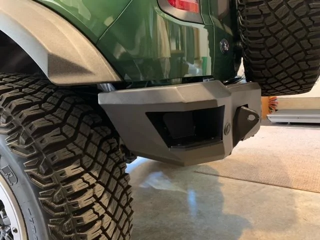 Ford Bronco Rough Country Rear Bumper install experience bumper side final spacing