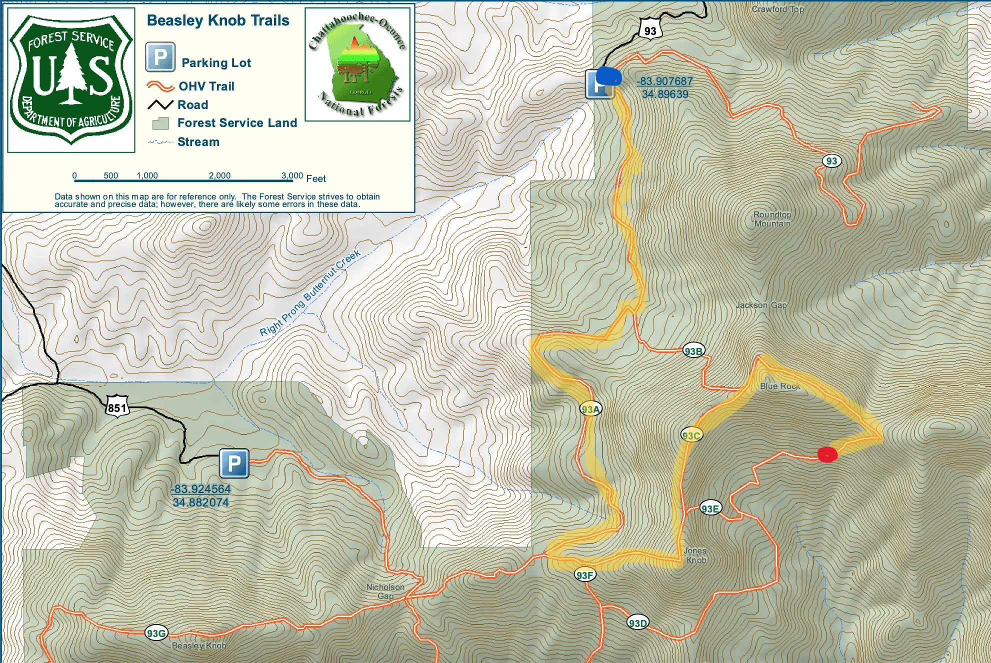 Ford Bronco Georgia Bronco Group Trail Ride at Beasley Knob OHV this on