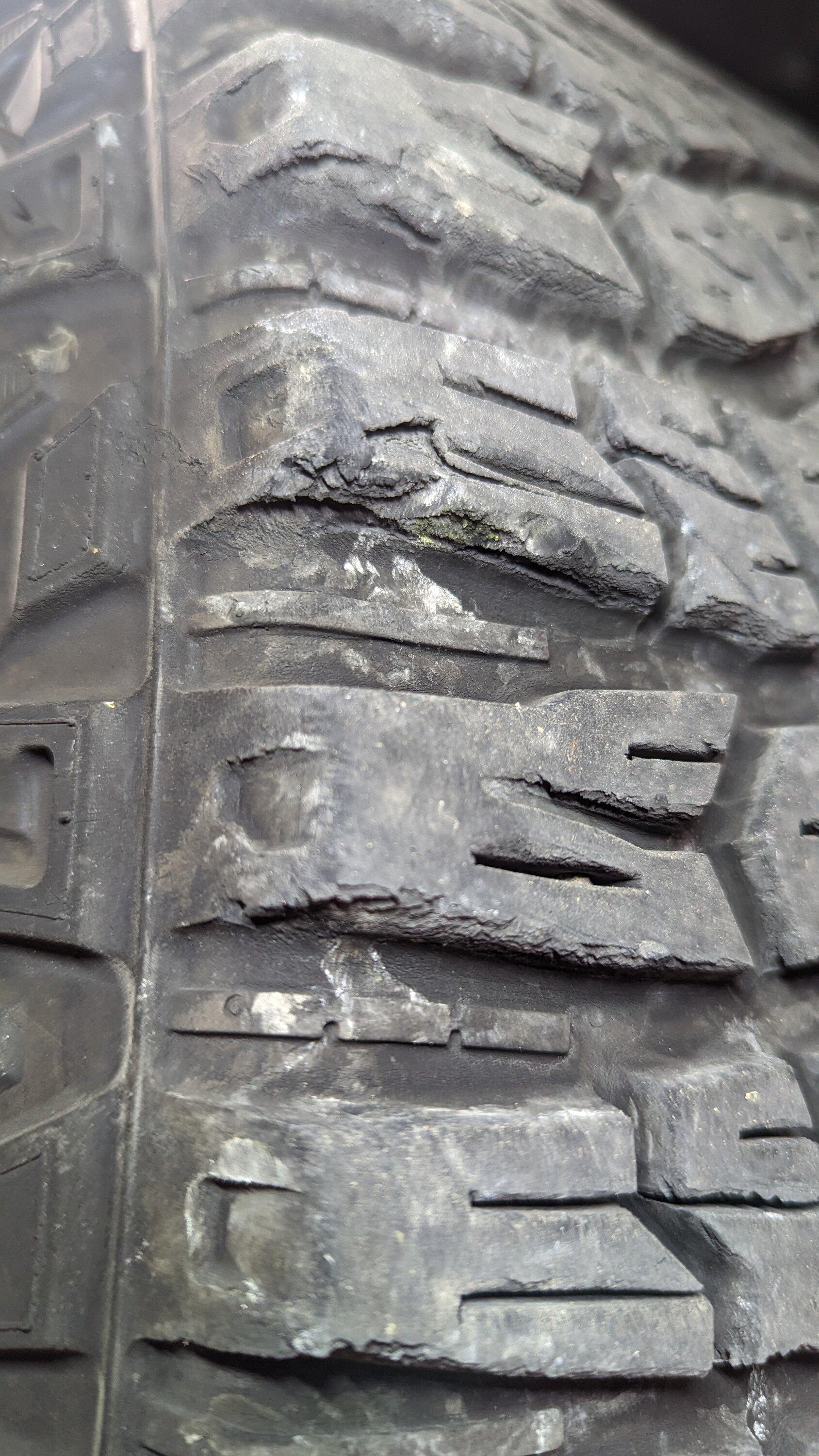 Ford Bronco Sasquatch tires splitting or normal wear? PXL_20230603_201301179