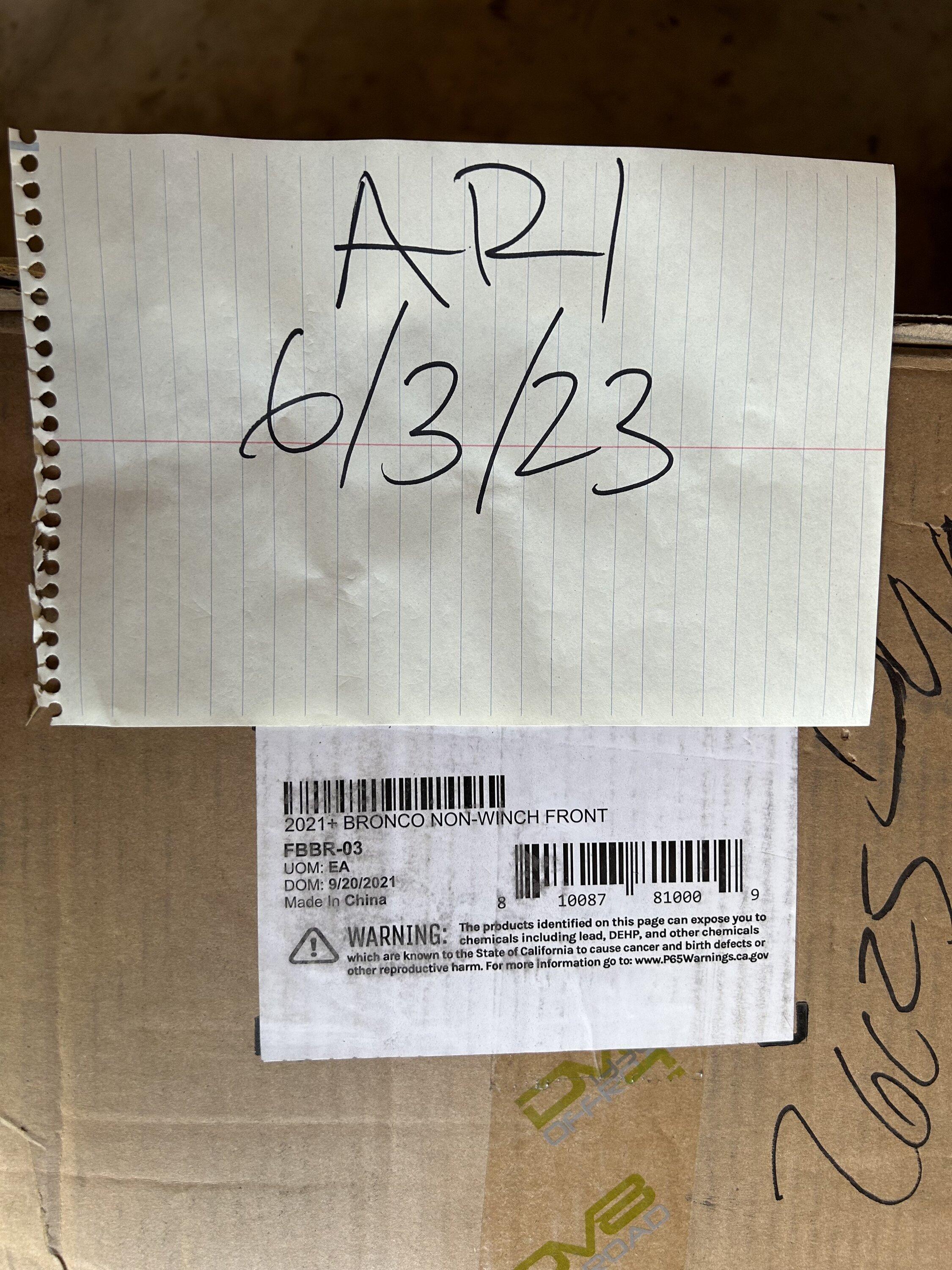 Ford Bronco DV8 OE Plus bumper - new in box IMG_2806