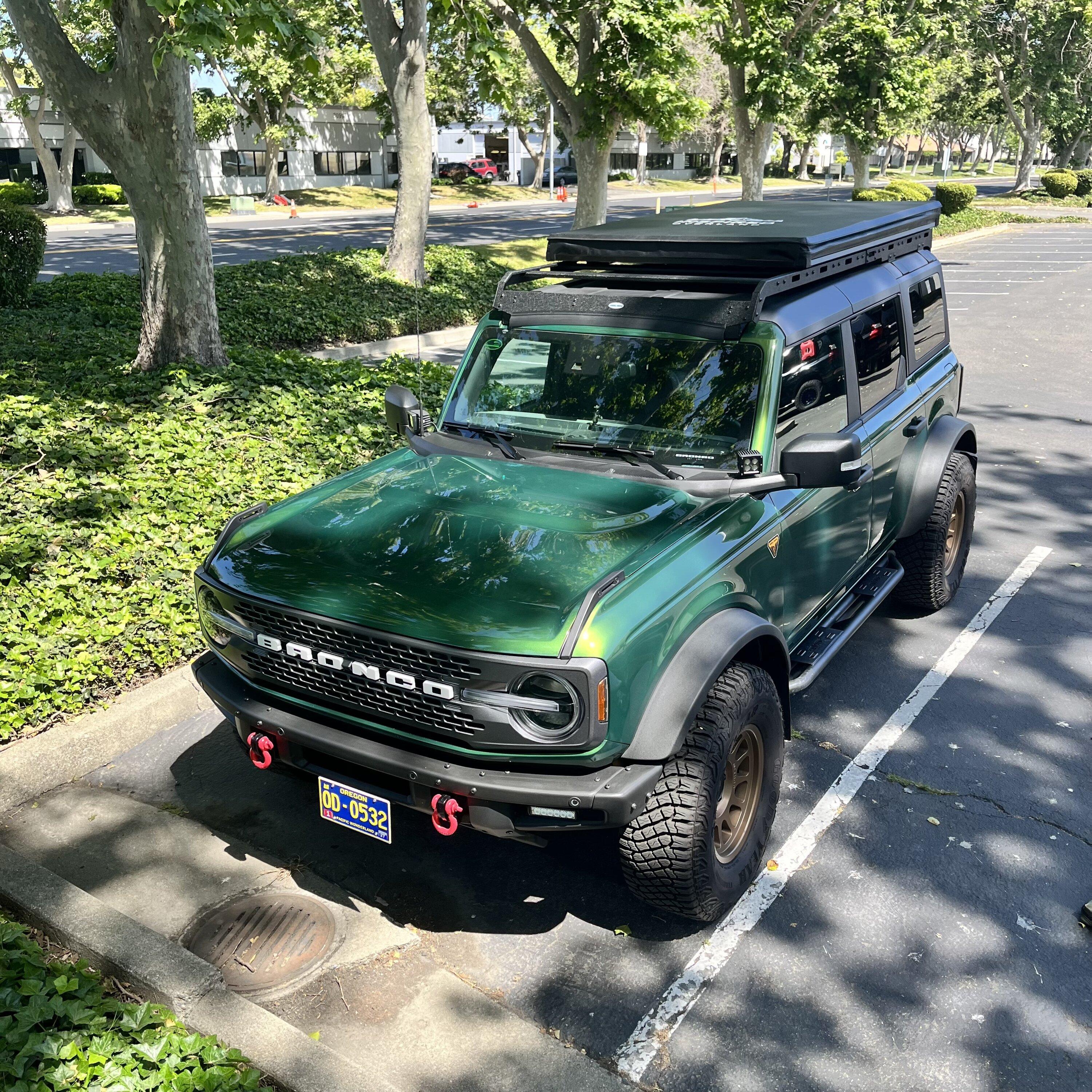 Ford Bronco Inspired Overland RTT and Hooke Roof Rack installed IMG_0556
