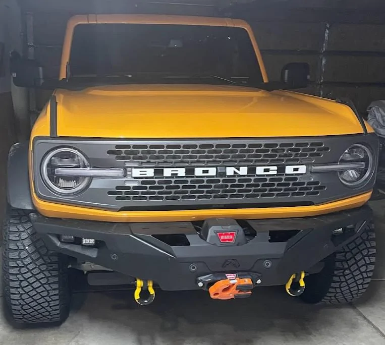Ford Bronco Anyone relocated camera for winch mounting? Fab Fours Bumper