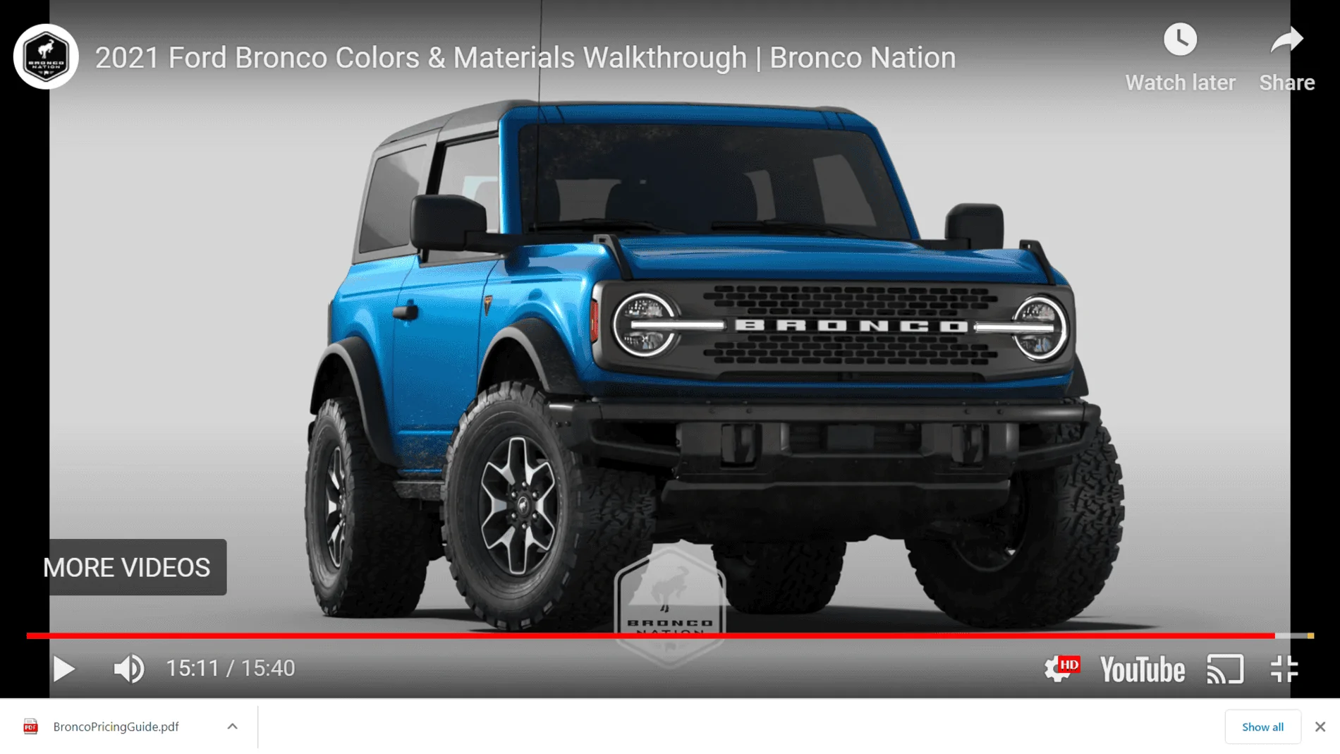 Ford Bronco INTERIOR COLORS & MATERIALS Walkthrough Video Posted 1603419377202