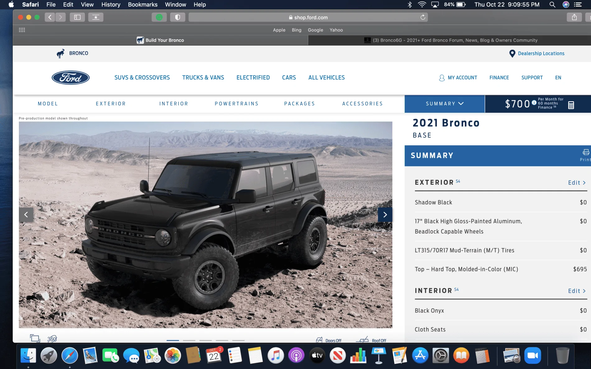 Ford Bronco 2021 Bronco BUILD & PRICE Configurator Is Finally Live (For Real)!! Share your build inside. Screen Shot 2020-10-22 at 9.09.55 PM