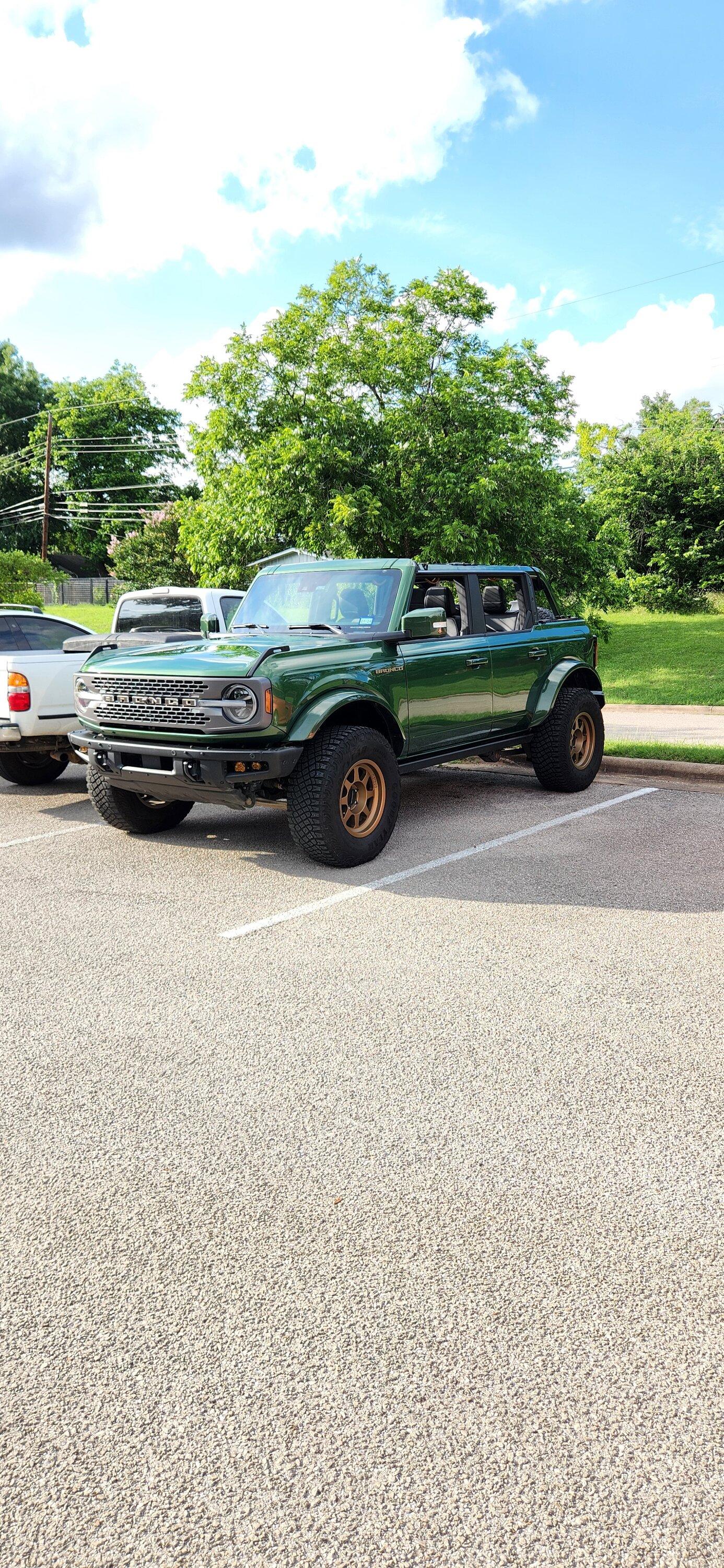 Ford Bronco Inspired Overland RTT and Hooke Roof Rack installed 20230516_181605
