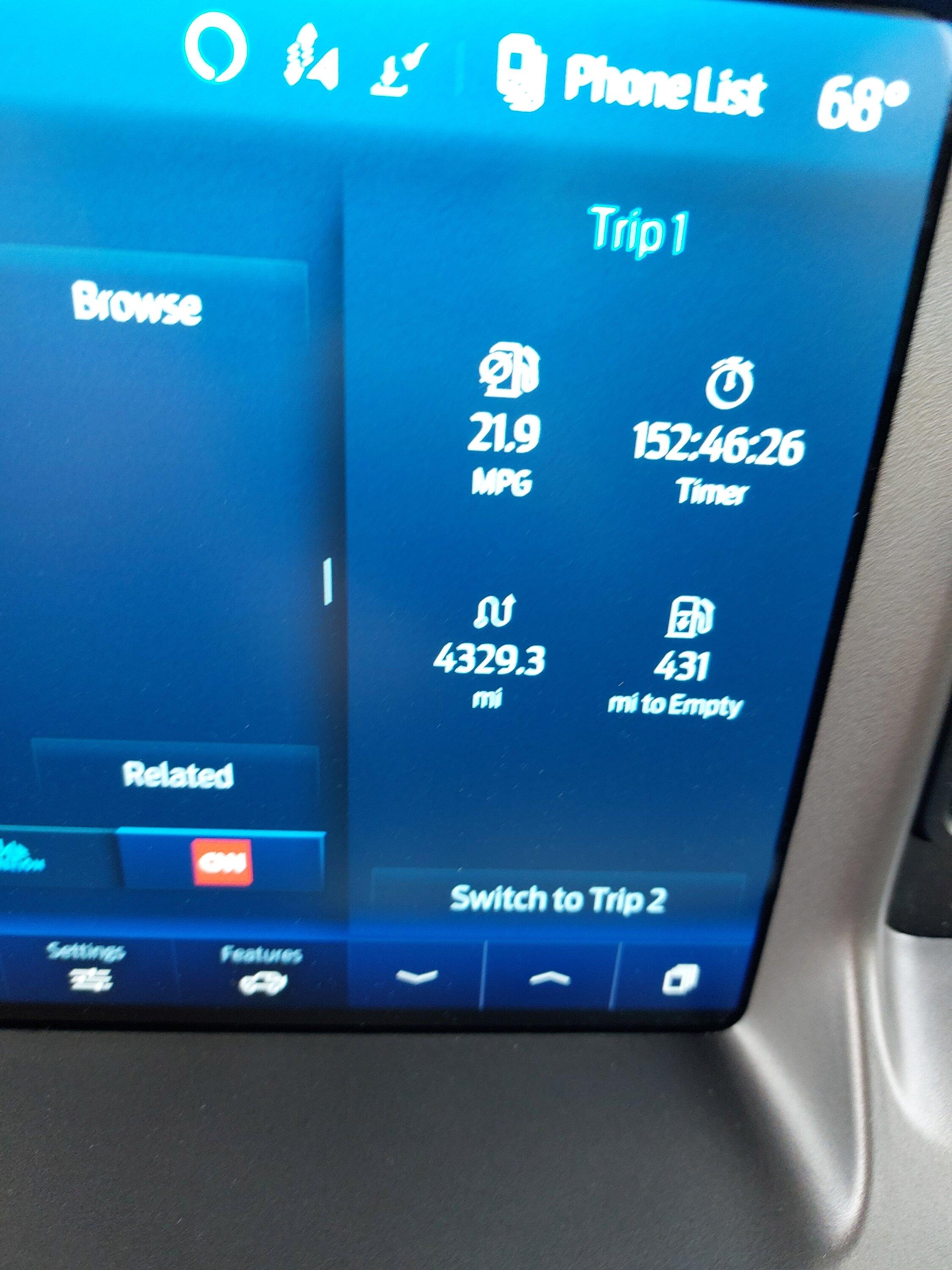 Ford Bronco Post your max range upon fillup especially above 400 20230606_093458