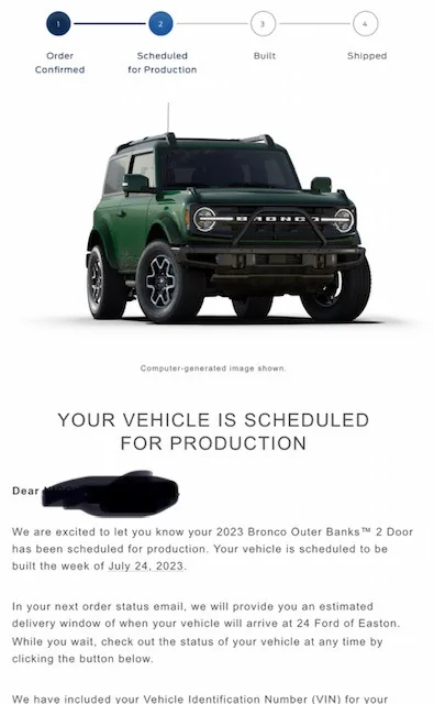 Ford Bronco 6/5/2023 Build Week b1